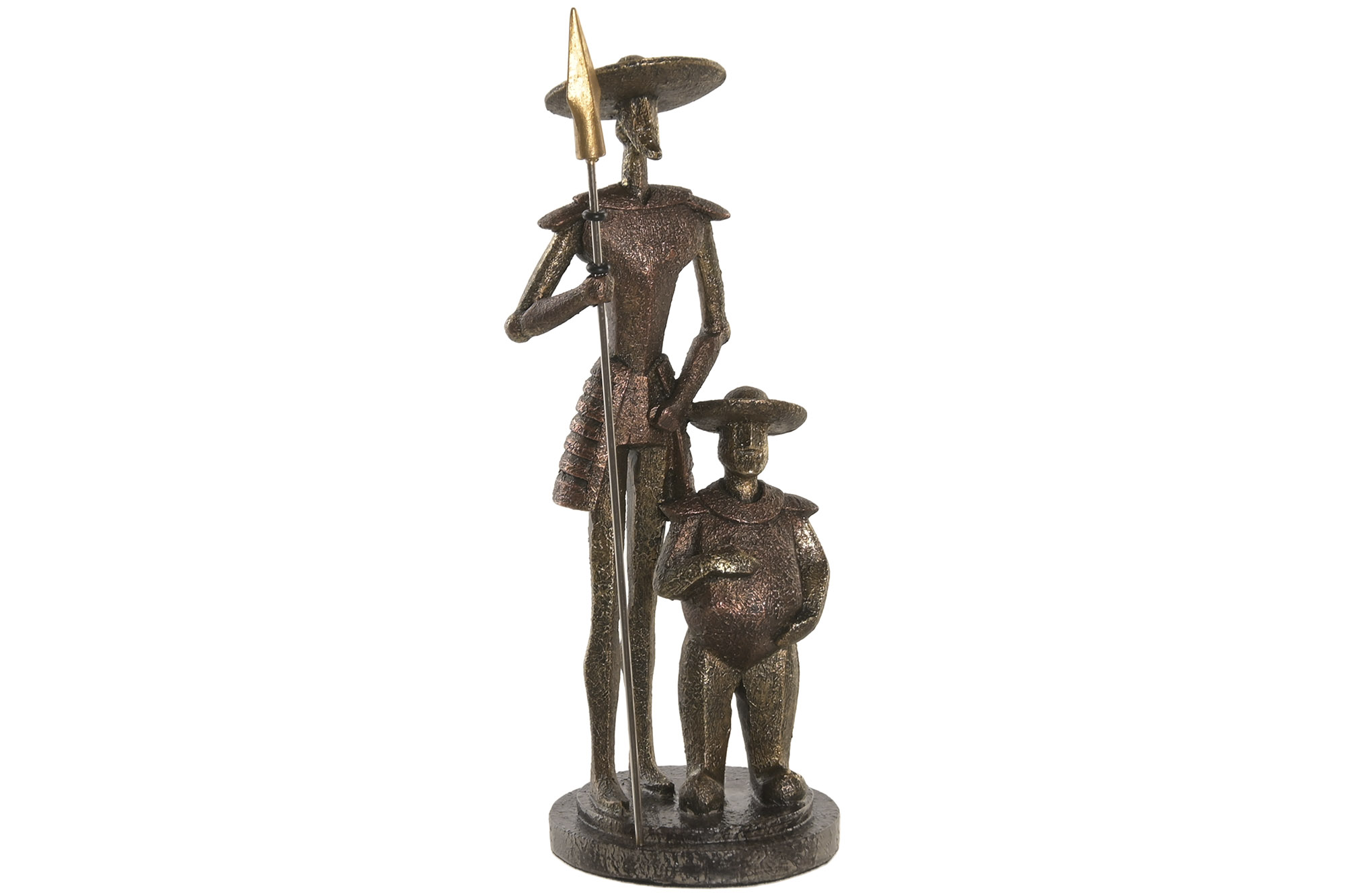 FIGURA RESINA 9,5X8X22 QUIJOTE BRONCE