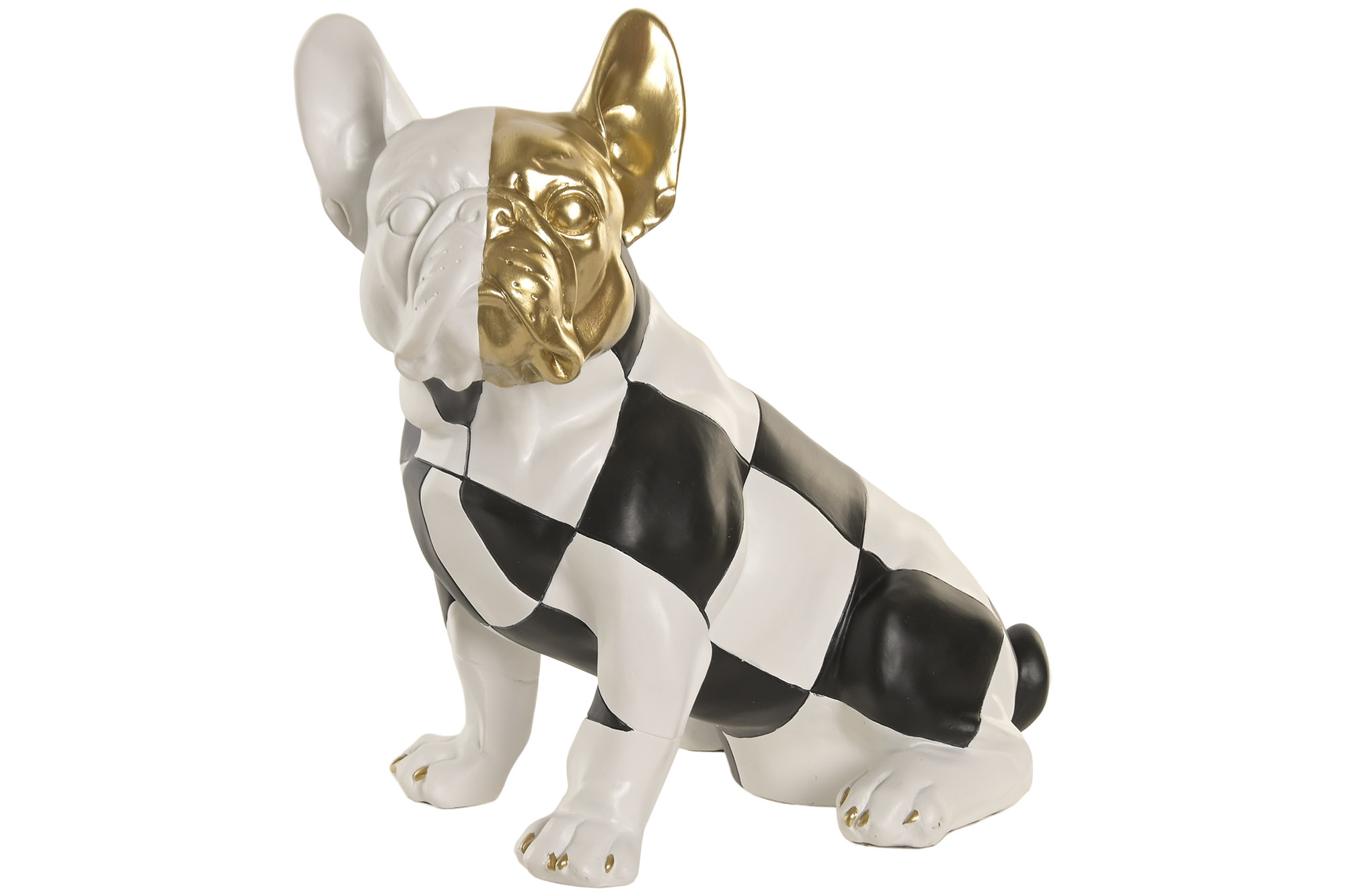 FIGURA VINILO 24X16X26,5 PERRO BULLDOG BLANCO
