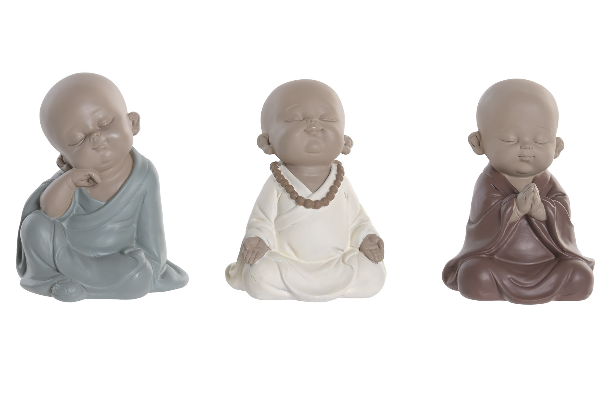 FIGURA RESINA 10,5X9X13,5 MONJE 3 SURT.