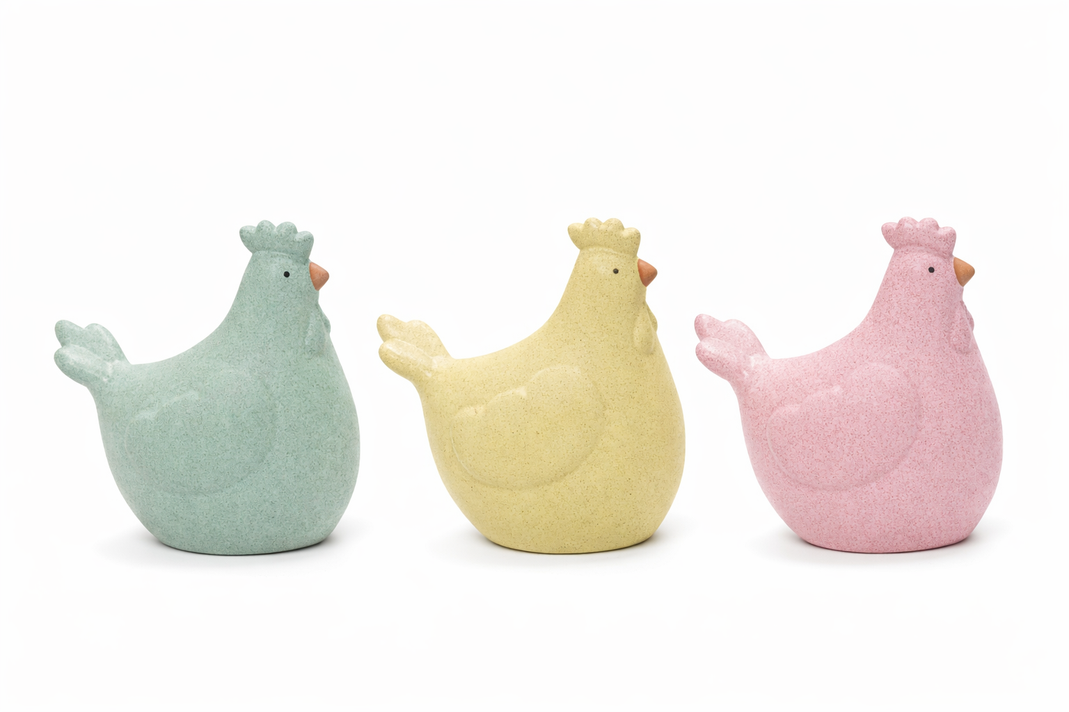 FIGURA CERAMICA 13X8X14 GALLINA 3 SURT.