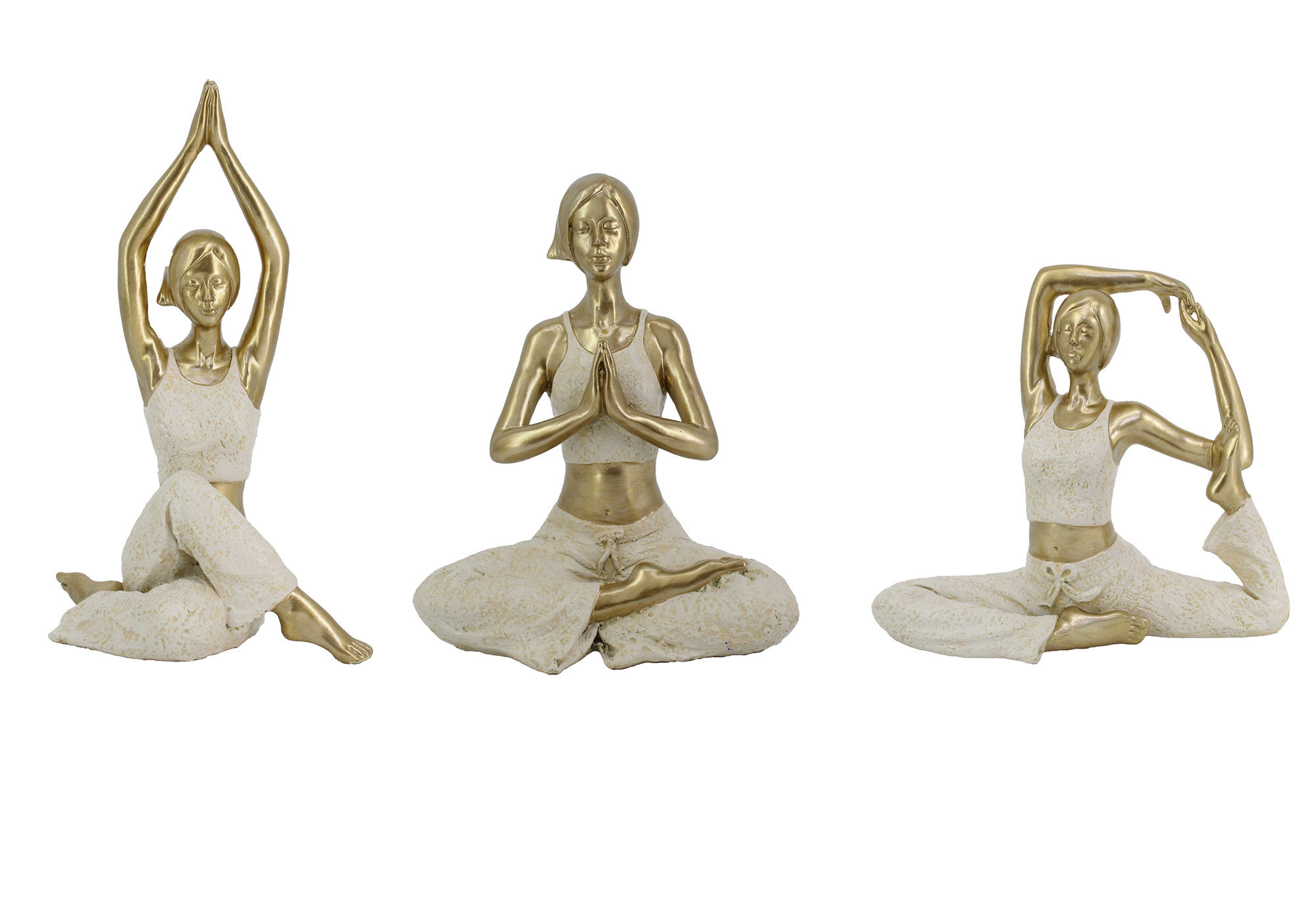 FIGURA RESINA 17X13X30 YOGA 3 SURT.