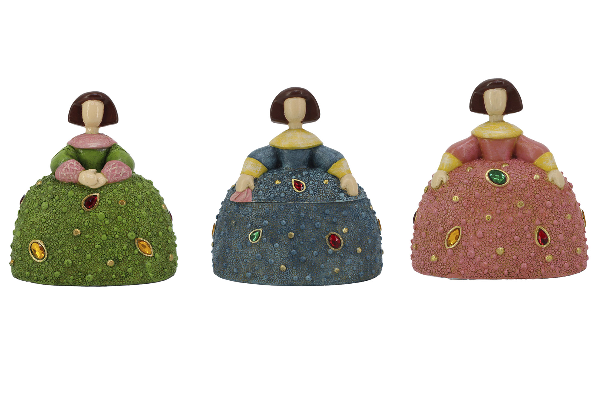 FIGURA RESINA 14X8,5X15 DAMA 3 SURT.