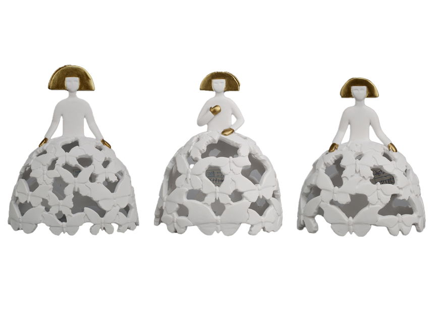 FIGURA RESINA 15X10X18 DAMA 3 SURT.