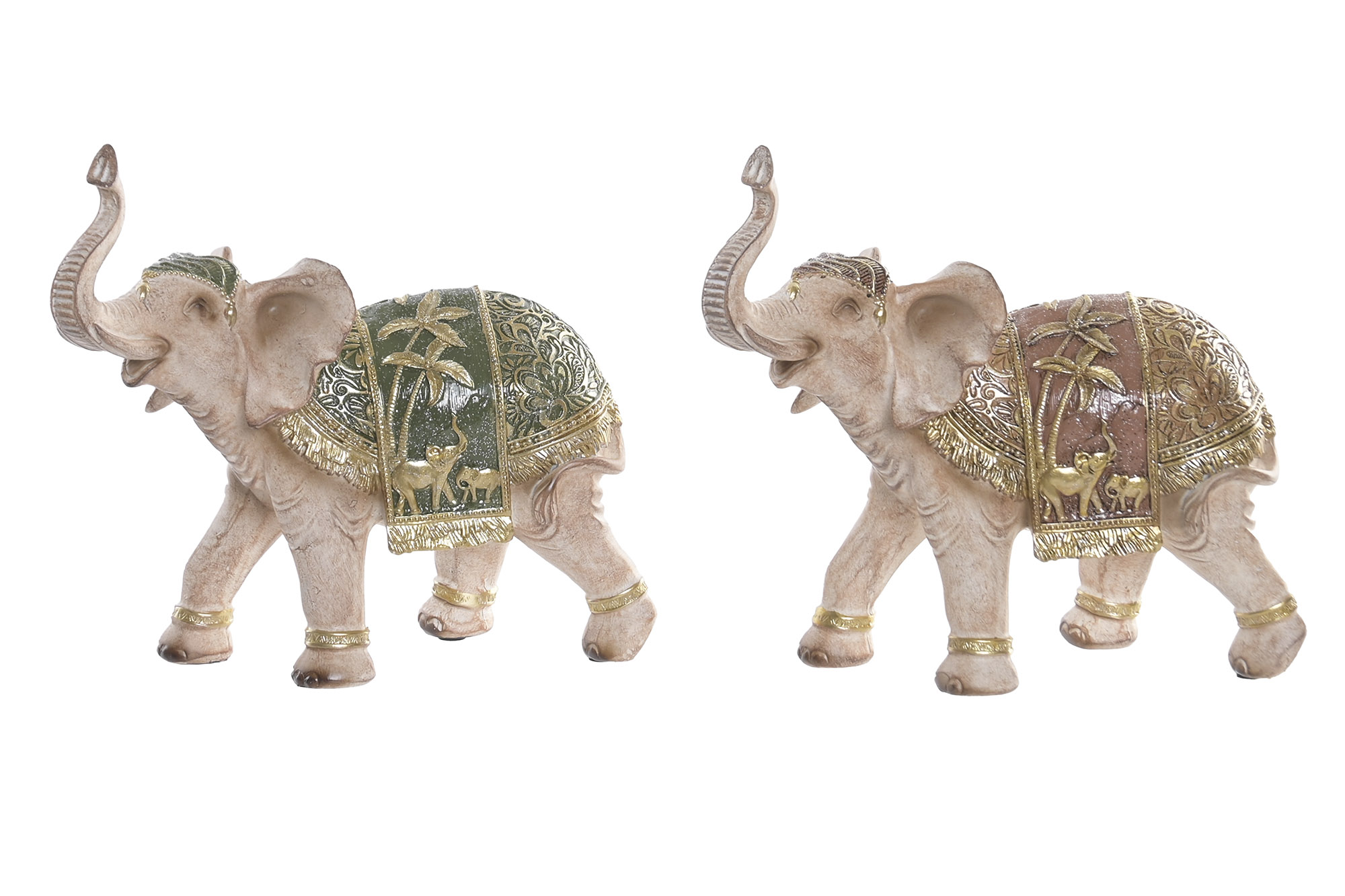 FIGURA RESINA 21X8X18,5 ELEFANTE 2 SURT.