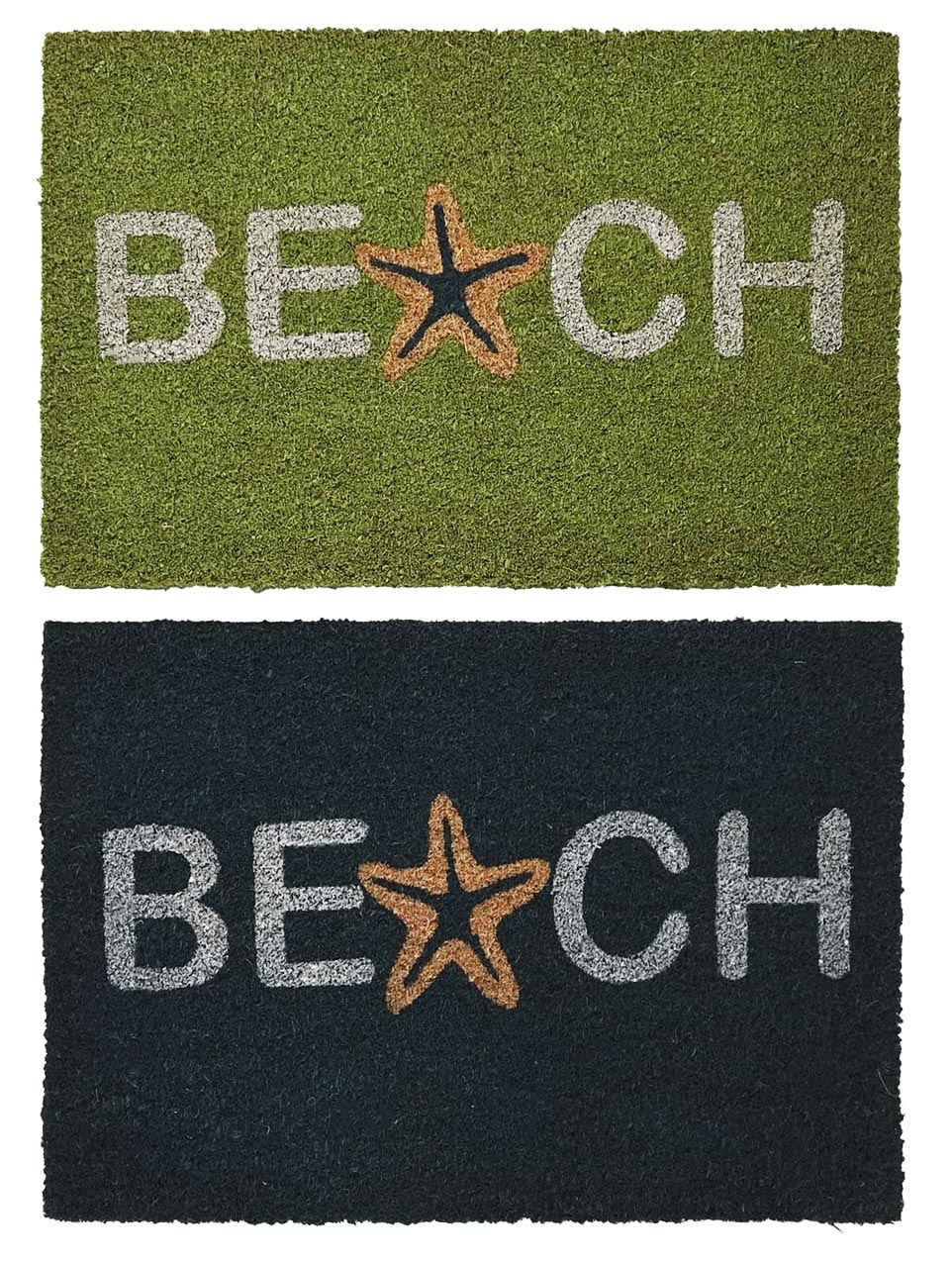 FELPUDO FIBRA COCO GOMA 60X40X1,5 BEACH 2 SURT.