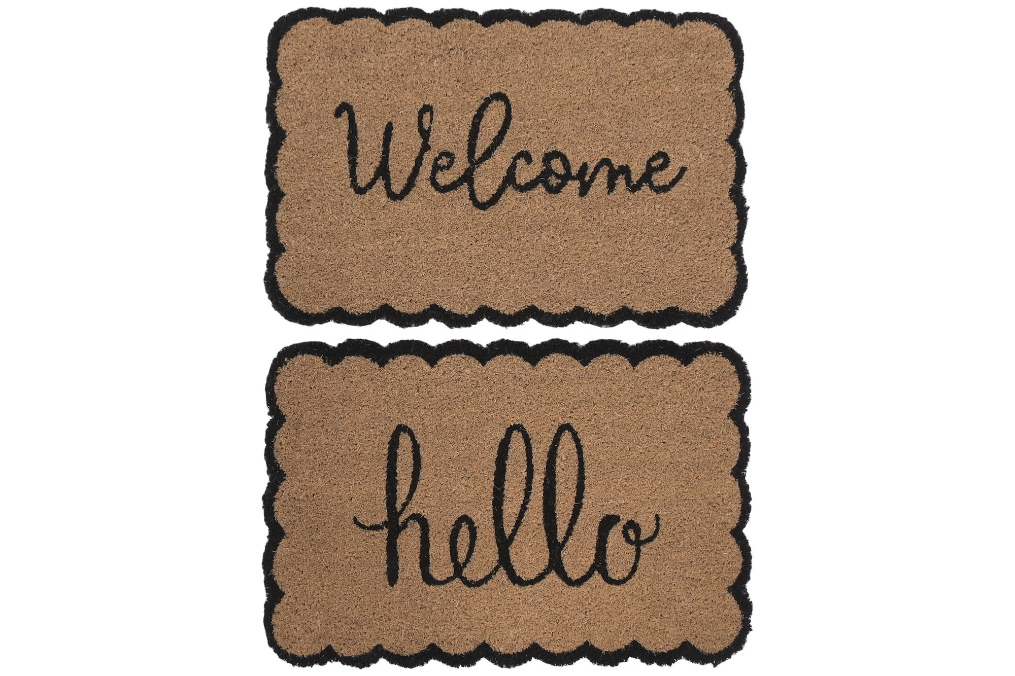 FELPUDO FIBRA COCO 60X40X1,5 HELLO & WELCOME 2 SUR