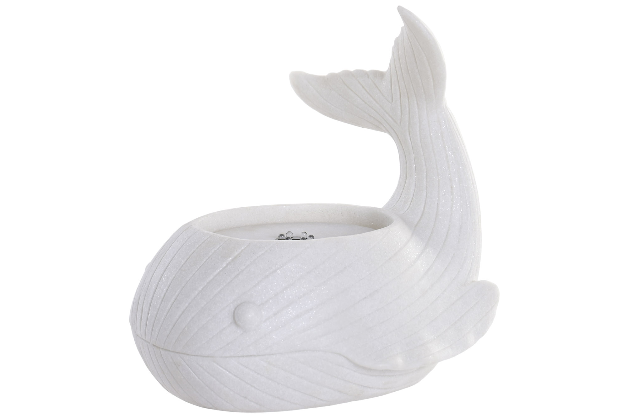 FUENTE ARENISCA LED 31X18X30 BALLENA BLANCO