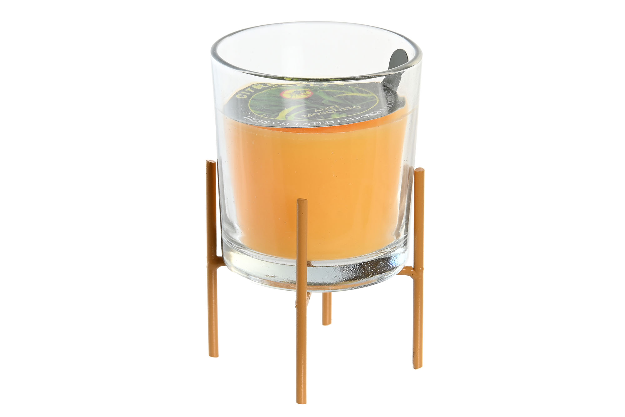 VELA CRISTAL METAL 8X8X12 120 GR. CITRONELA