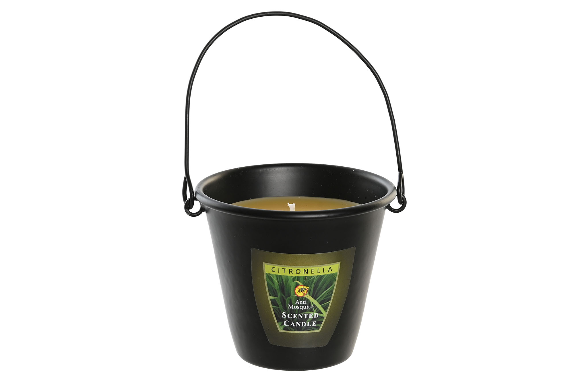 VELA METAL CERA PARAFINA 7,5X7,5X7 140GR CITRONELA