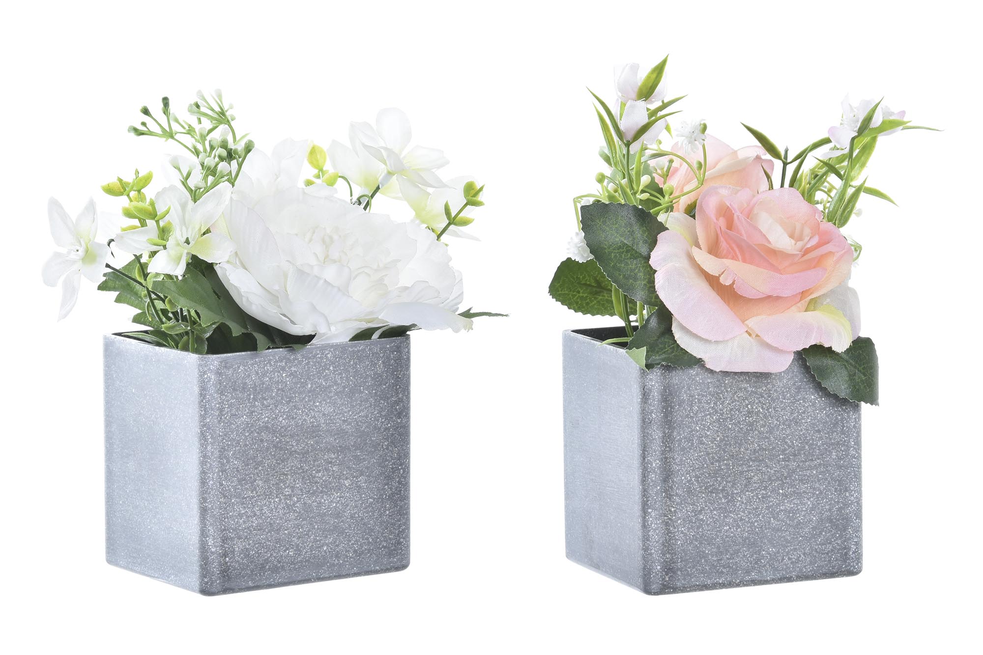 PLANTA POLIESTER PE 13X13X18 ROSA 2 SURT.