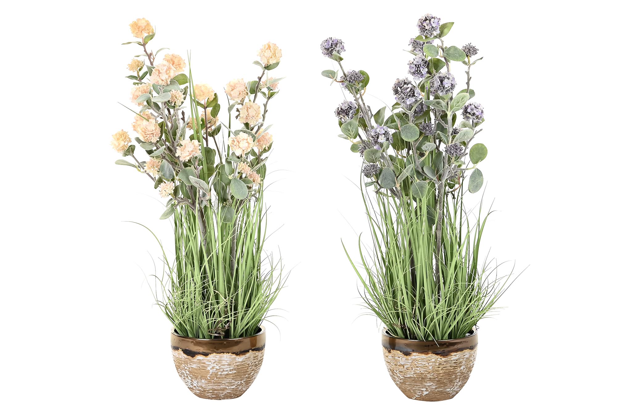 PLANTA PVC METAL 30X30X78 HORTENSIA 2 SURT.