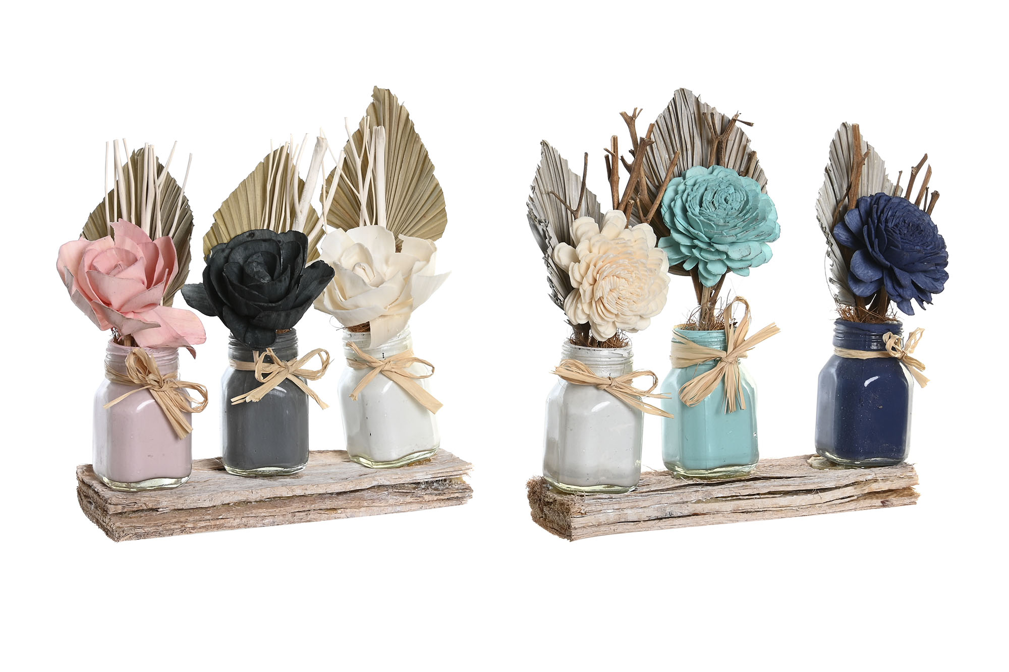 PLANTA SET 3 FLOR SECA CERAMICA 20X8X20 2 SURT.
