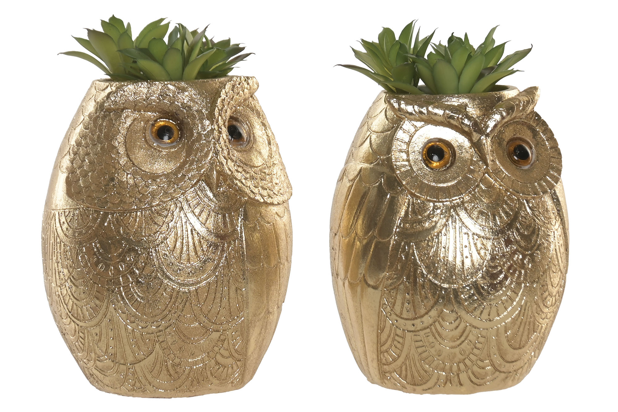 PLANTA RESINA PE 11,5X11X18 BUHO 2 SURT.