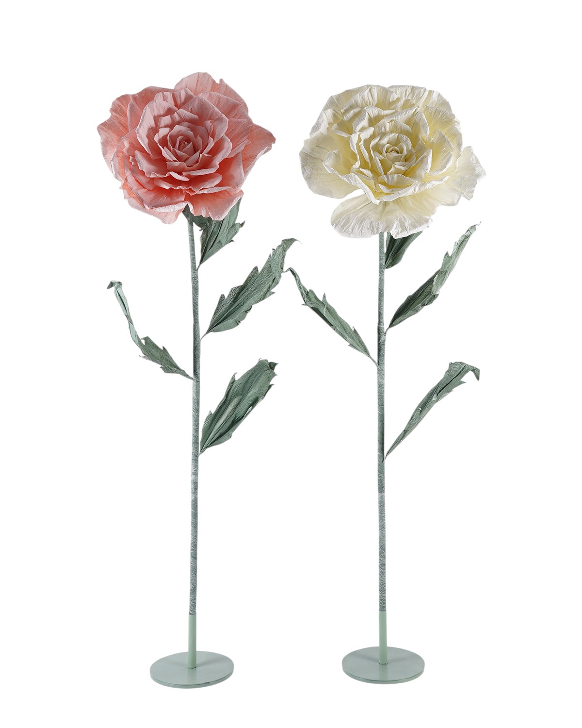 FLOR PAPEL METAL 65X38X180 XL CON BASE 2 SURT.