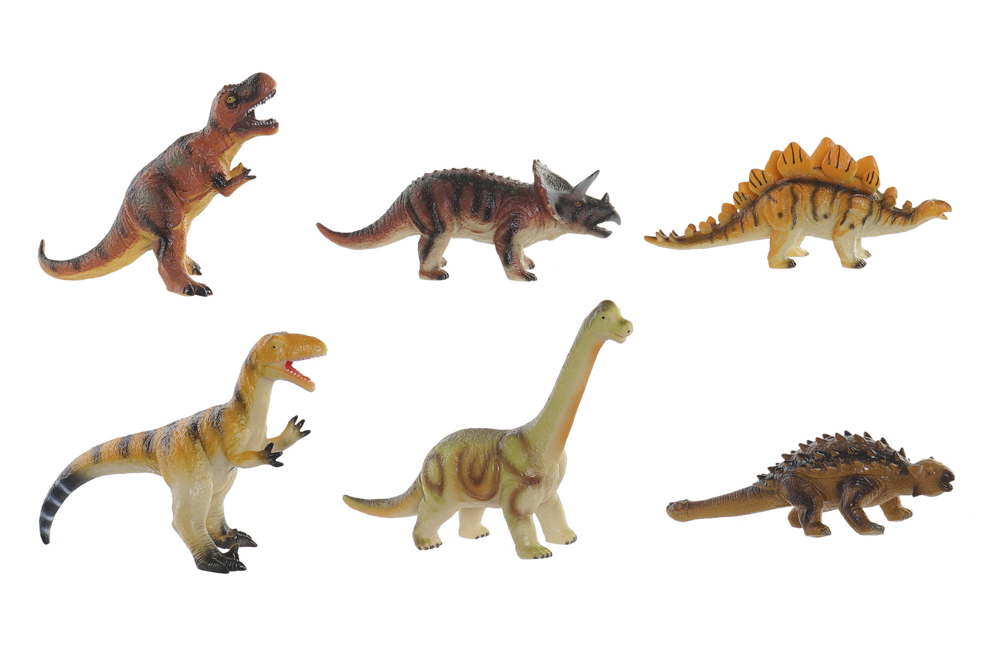 JUGUETE PVC 29X15X21 DINOSAURIOS BLANDO 6 SURT.