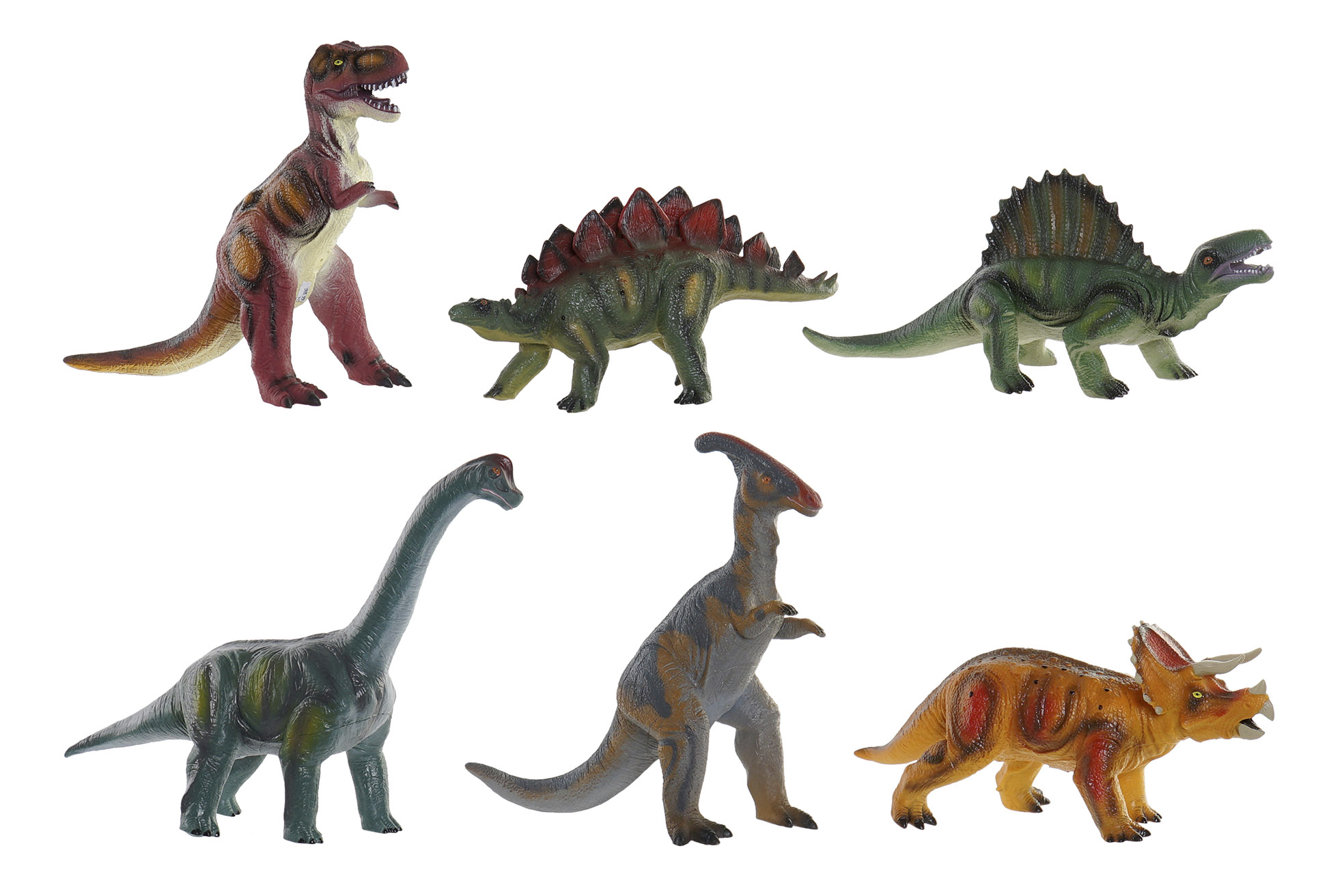 JUGUETE PVC 36X12,5X27 DINOSAURIOS BLANDO 6 SURT.