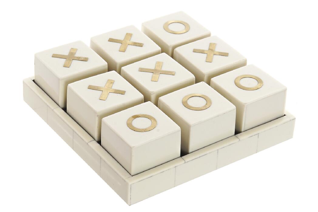 JUEGO DE MESA HUESO MANGO 21X21X6 TRES EN RAYA
