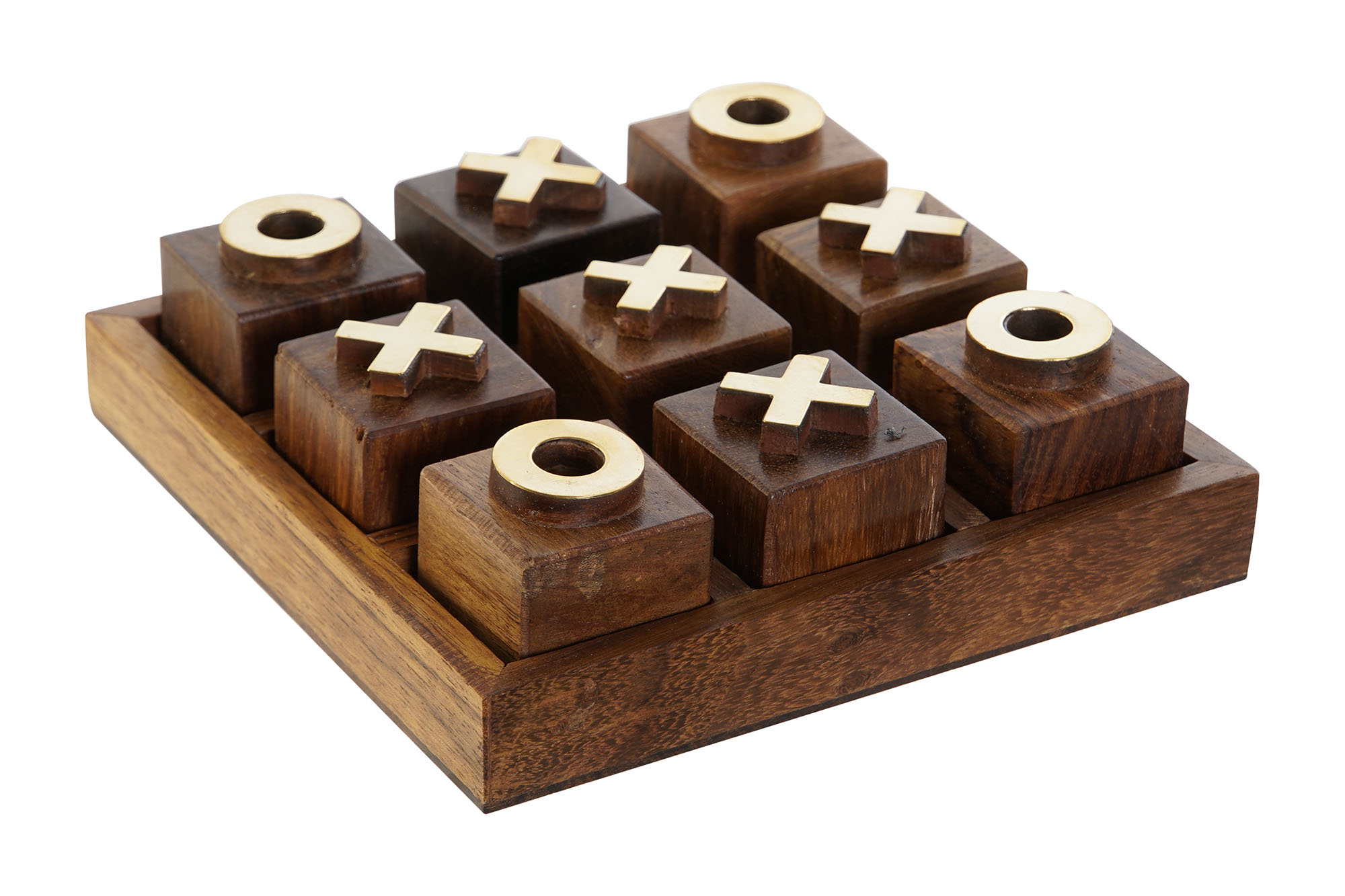 JUEGO SET 2 MANGO METAL 13X13X4 TIC TAC TOE