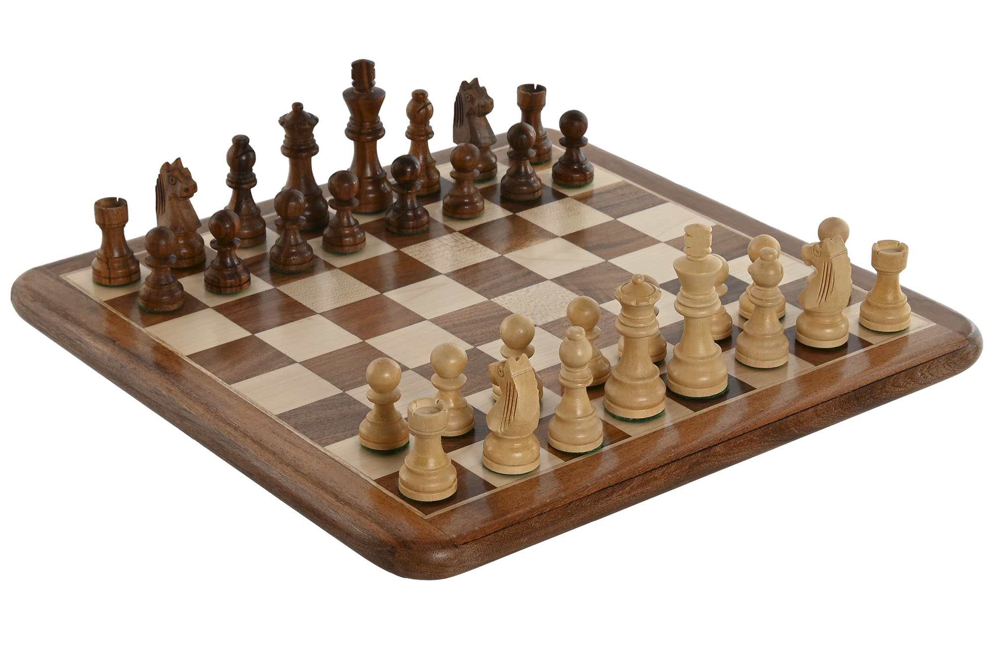 JUEGO ACACIA ARCE 36X36X2 AJEDREZ 7.5CM MARRON