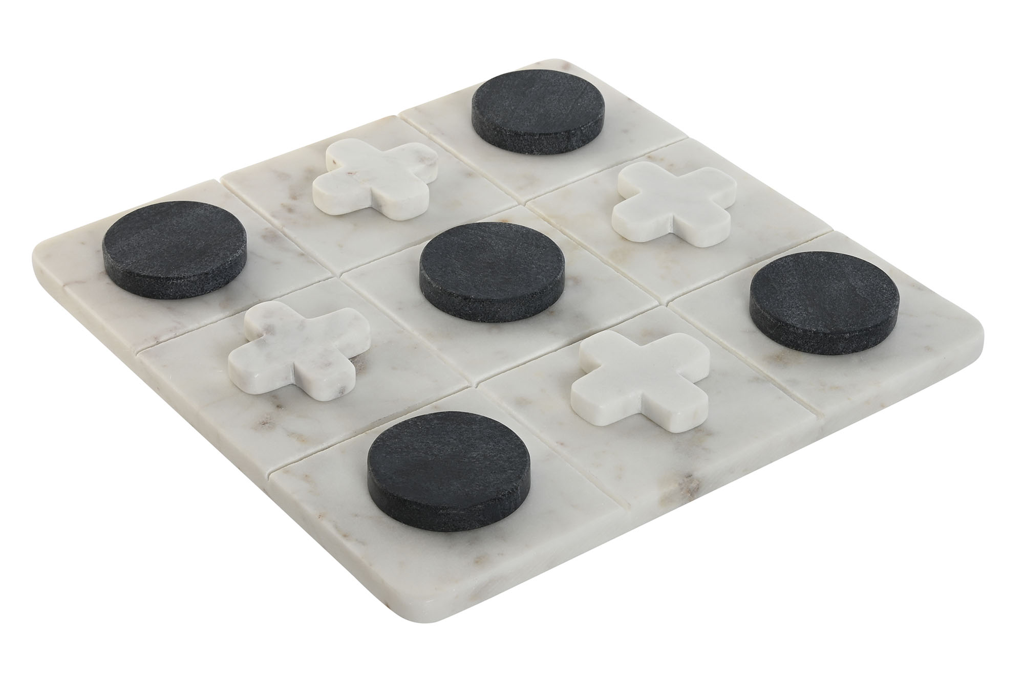 JUEGO PIEDRA 30X30X1,5 TIC TAC TOE BLANCO
