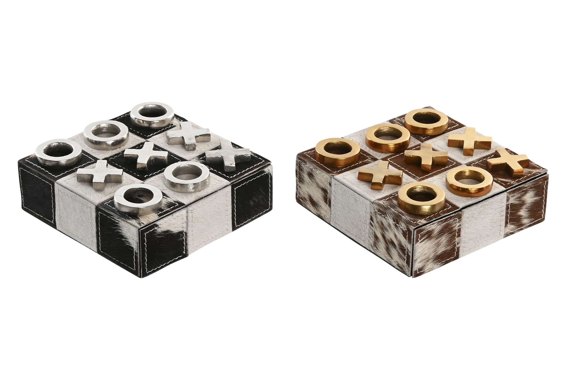 JUEGO SET 2 PIEL 15X5X15 TIC TAC TOE JOYERO 2 SURT