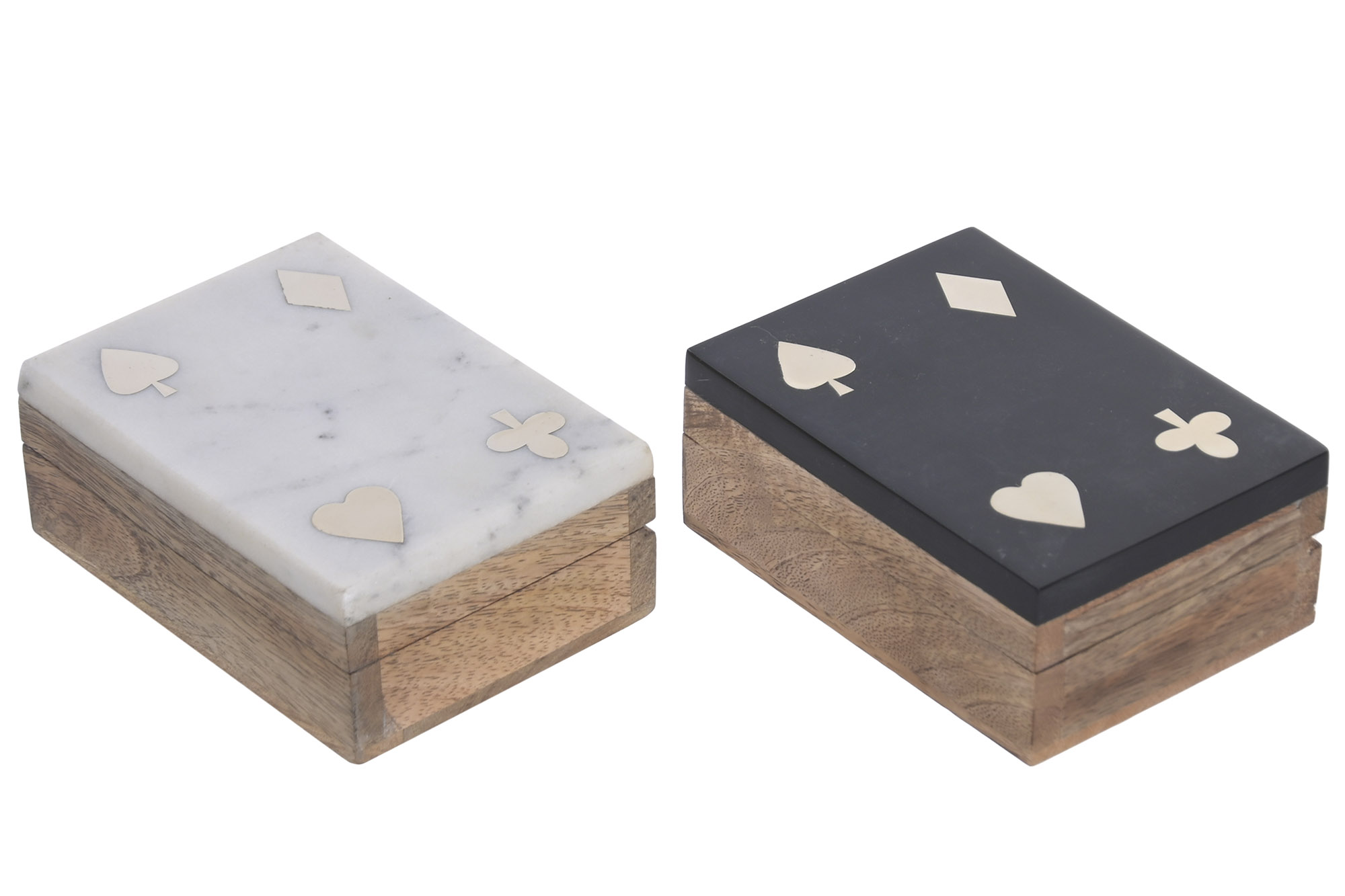 JUEGO SET 2 SHEESHAM 11,5X8X4,5 CARTAS 2 SURT.