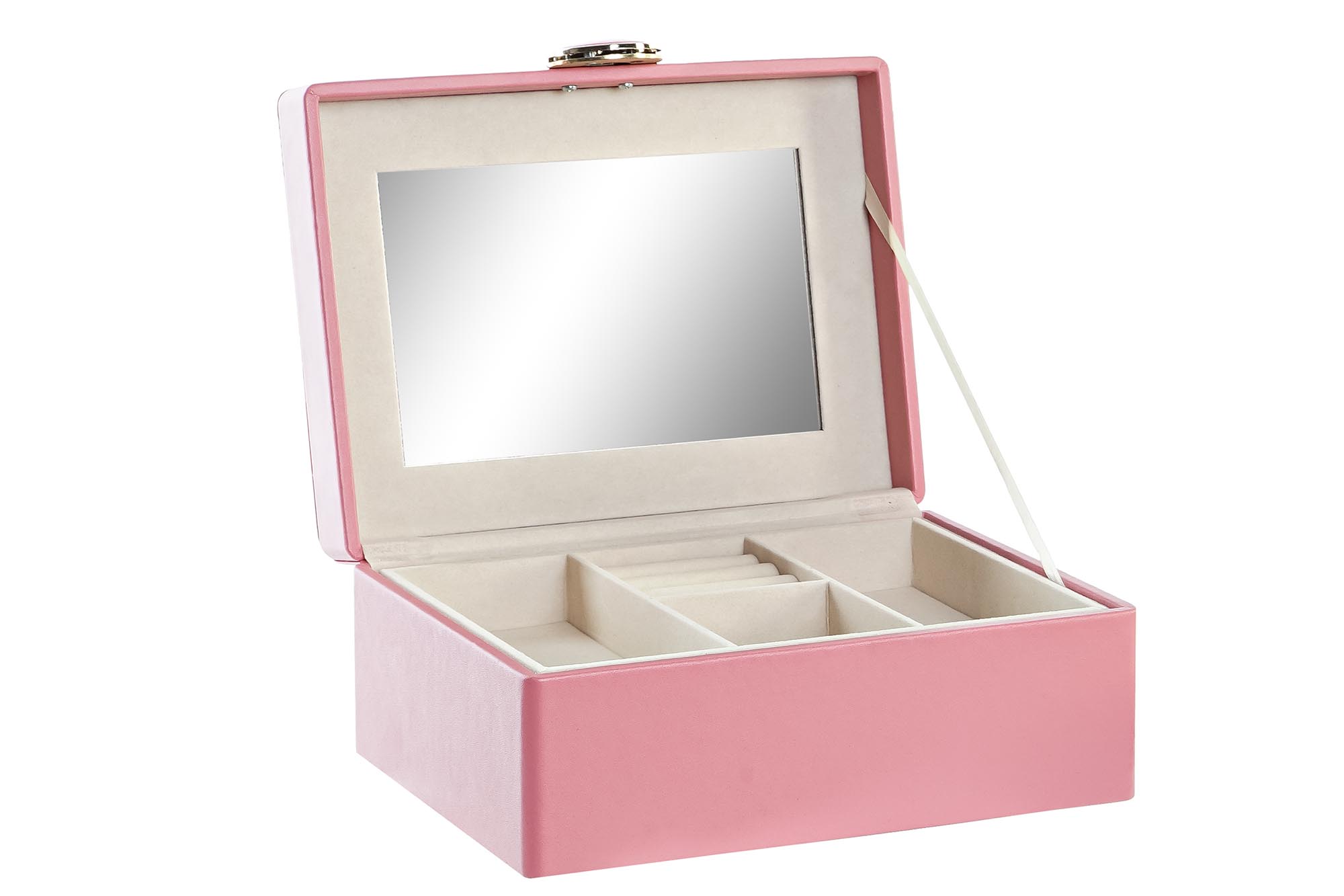 JOYERO PU MDF 17X13X8,5 ROSA