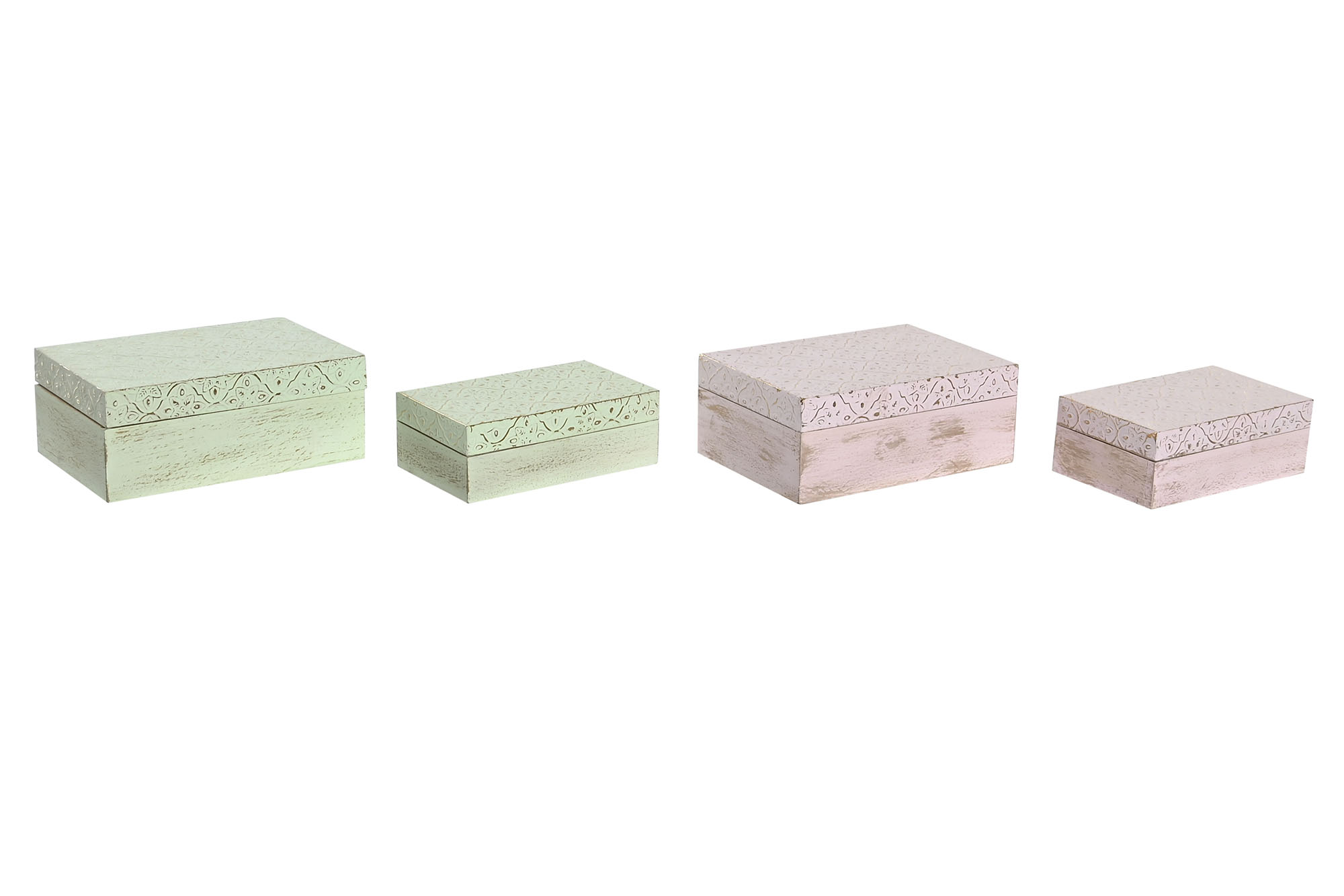 JOYERO SET 2 MANGO ALUMINIO 15X10X6 2 SURT.