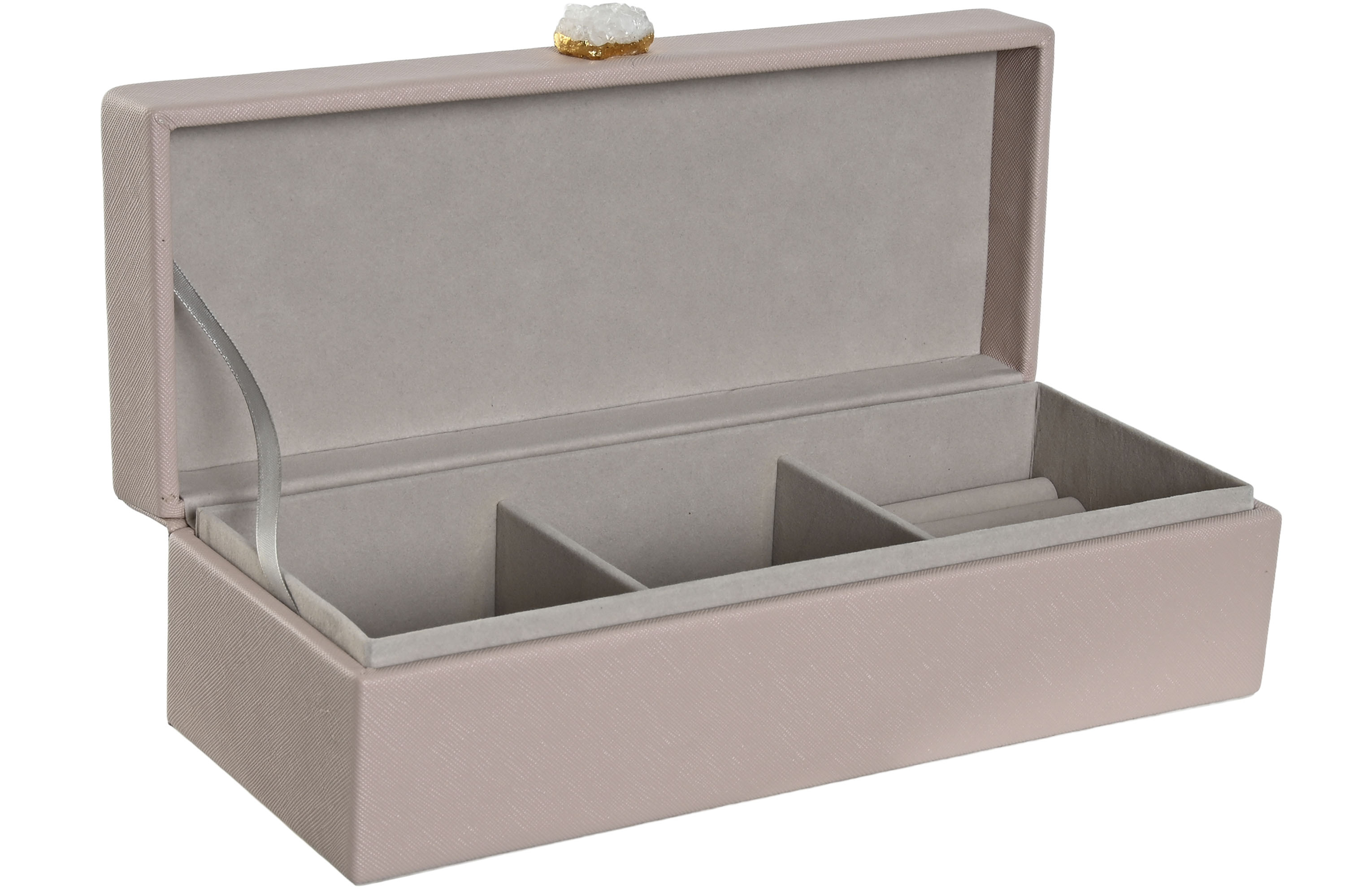 JOYERO PU 28,5X12,5X5,5 ROSA PALO
