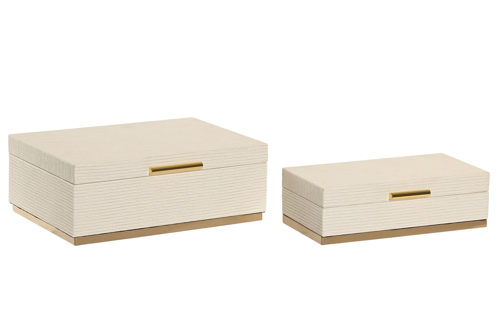 CAJA SET 2 MADERA 30X21X11 BLANCO