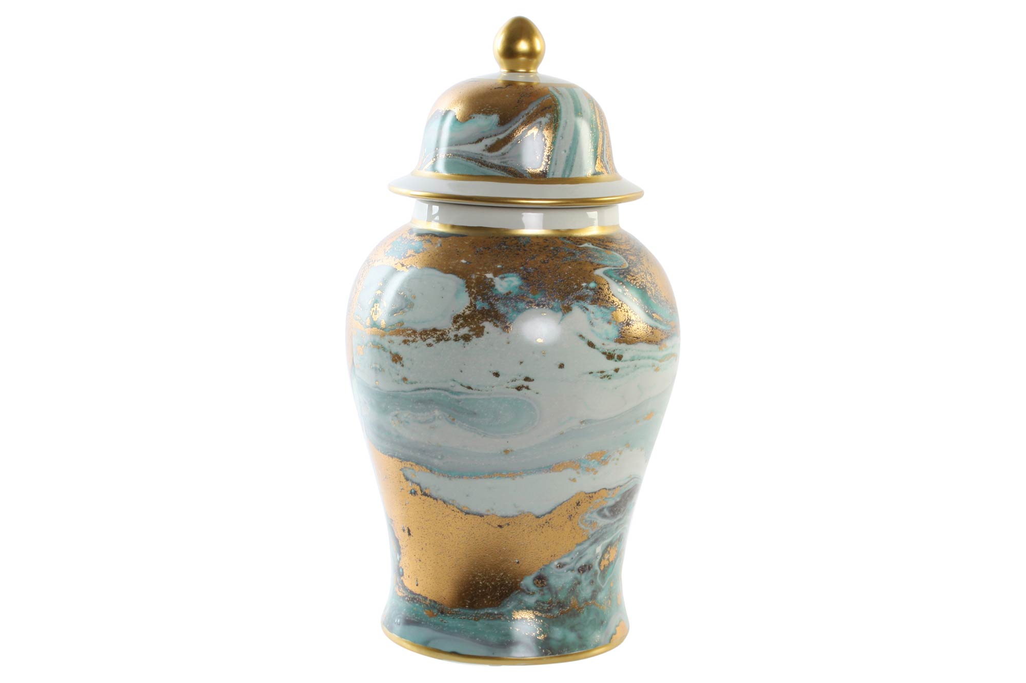 TIBOR PORCELANA 23X23X43 TAPA AZUL