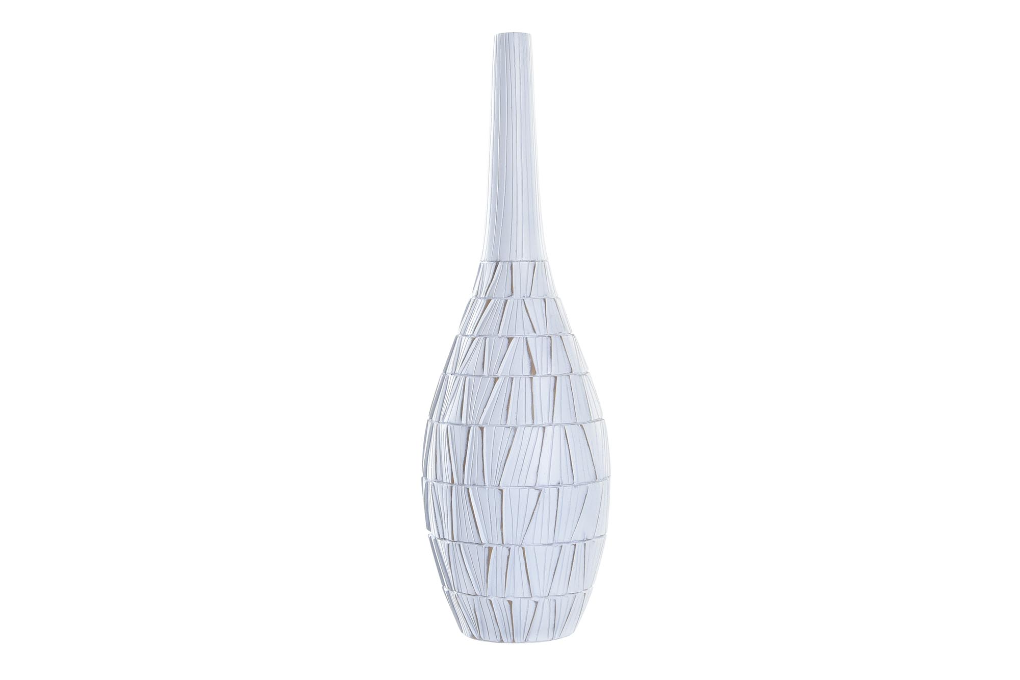 JARRON RESINA 19X19X60 BLANCO