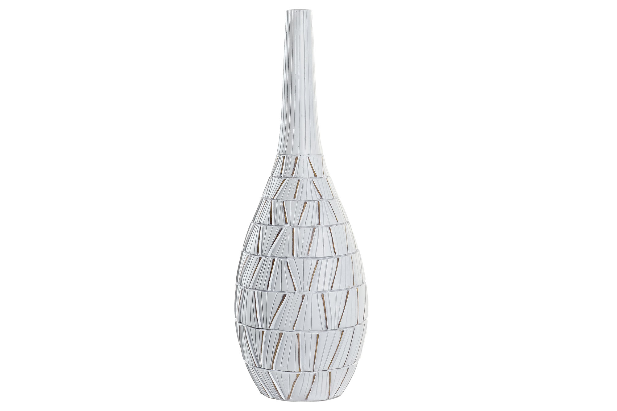JARRON RESINA 18X18X50 BLANCO