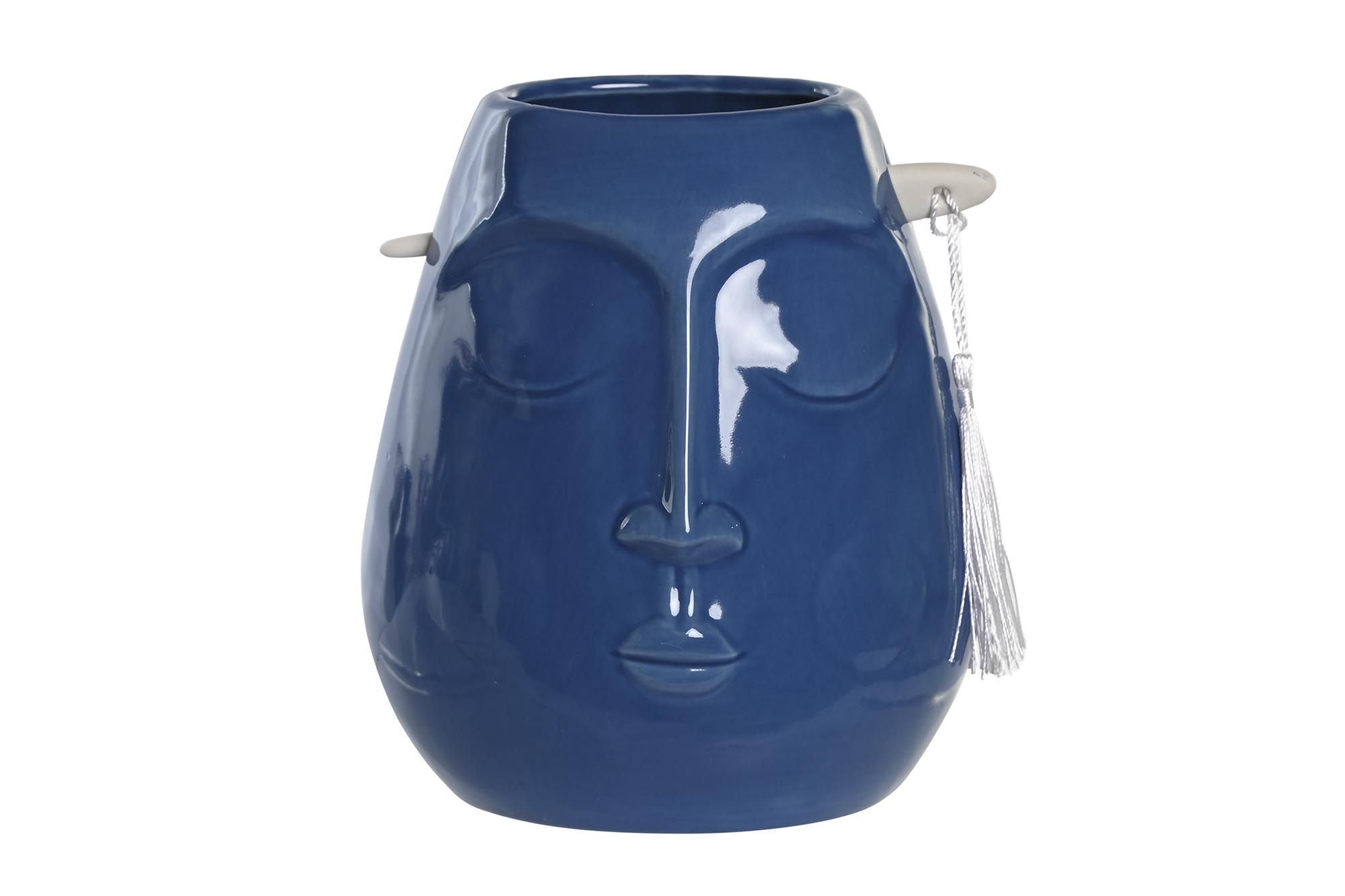 JARRON GRES 14,5X11X16,7 CARA AZUL MARINO