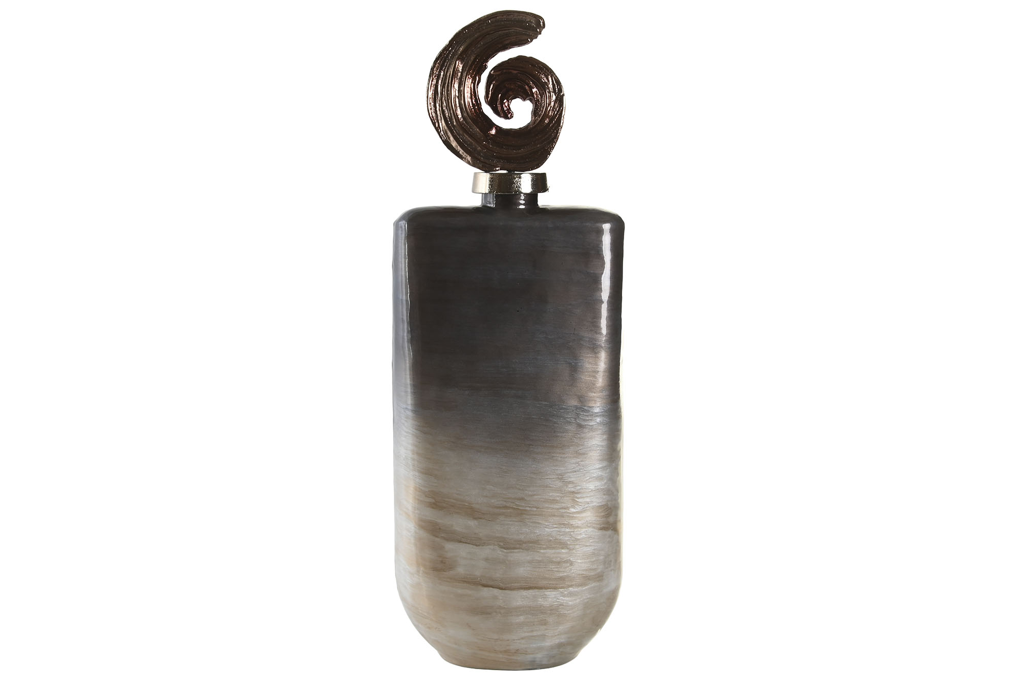 JARRON CRISTAL ALUMINIO 19X12X55 MULTICOLOR