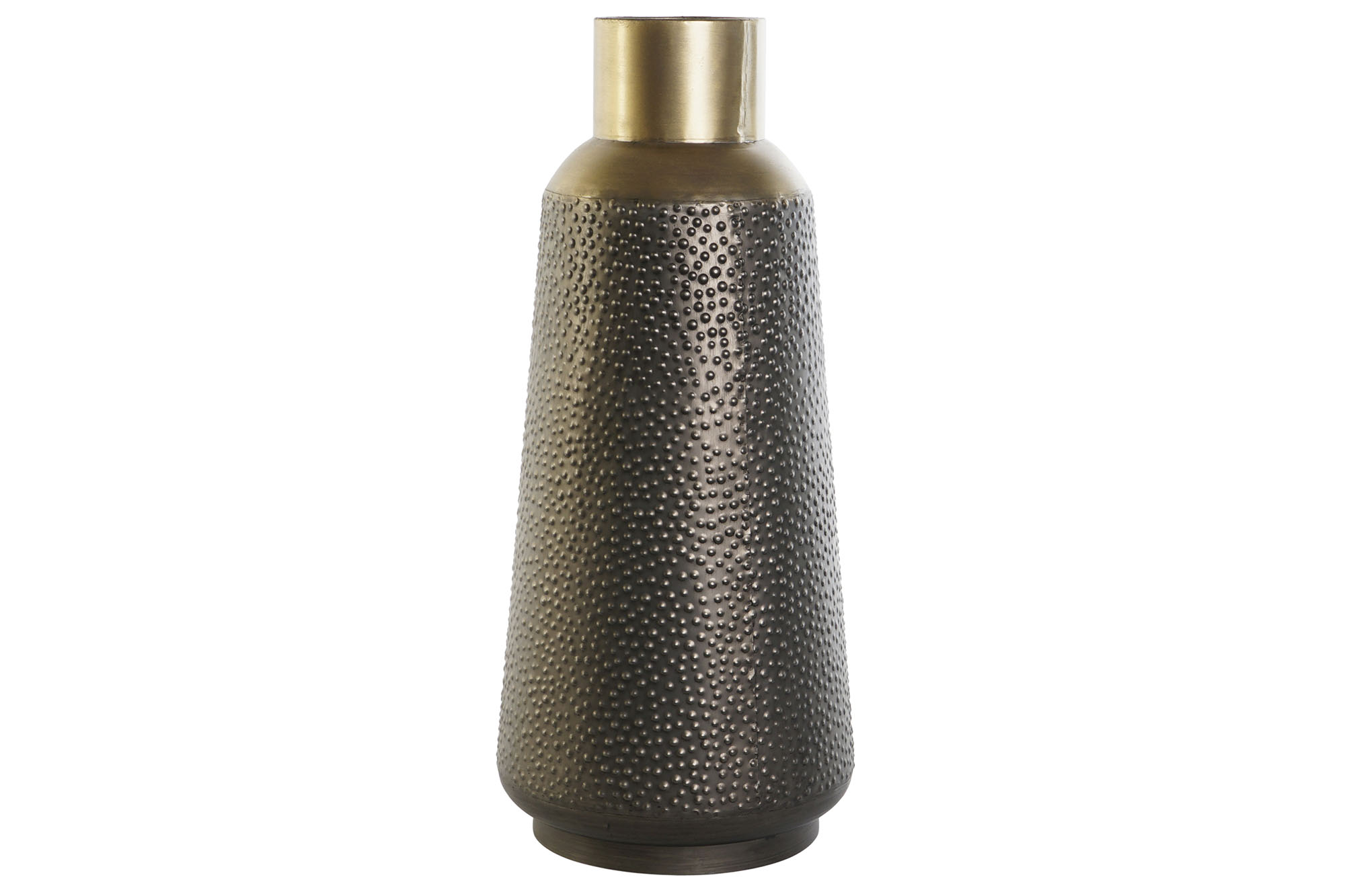 JARRON METAL 25X25X56,5 GRIS OSCURO
