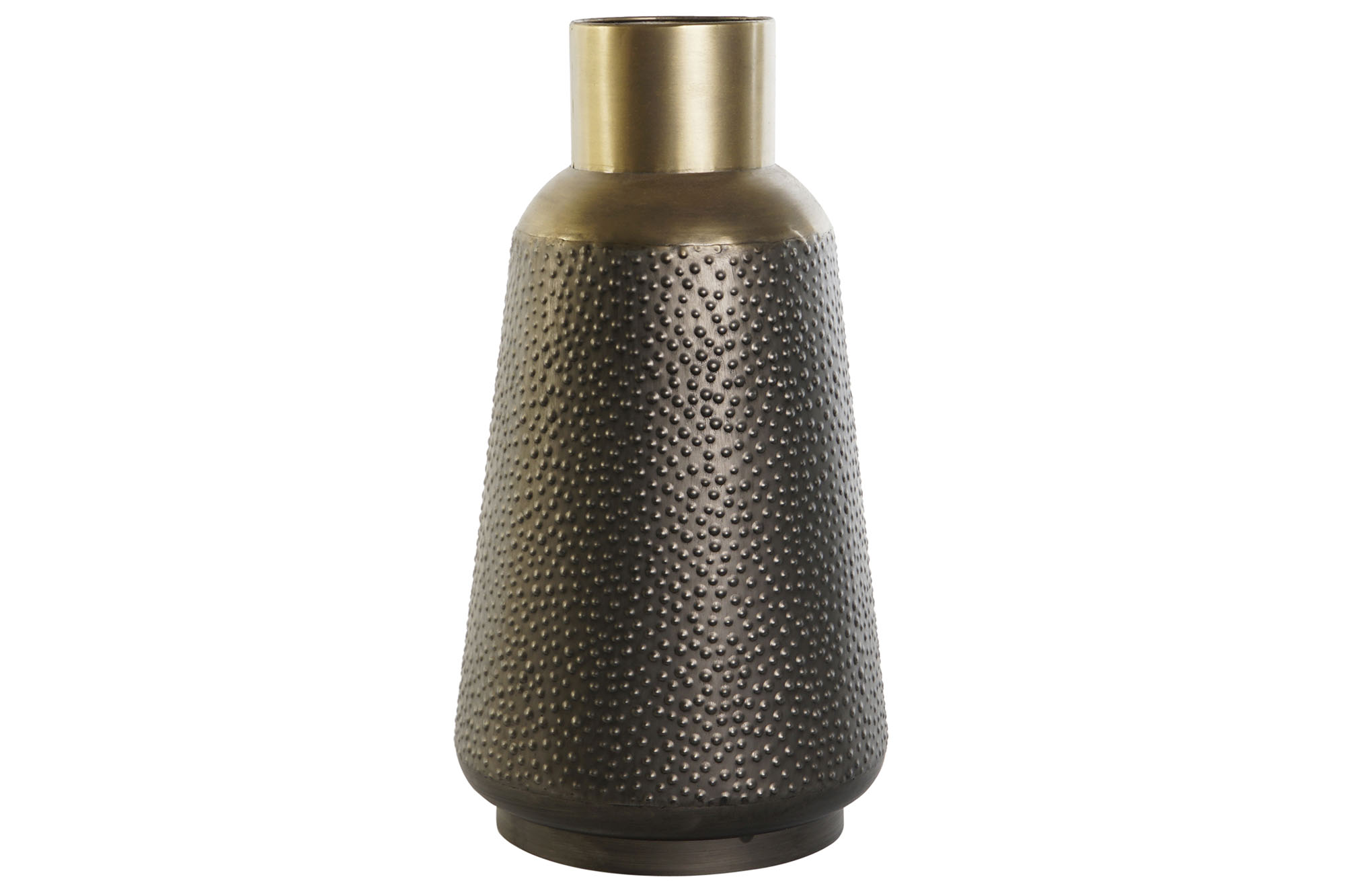 JARRON METAL 25X25X47 GRIS OSCURO