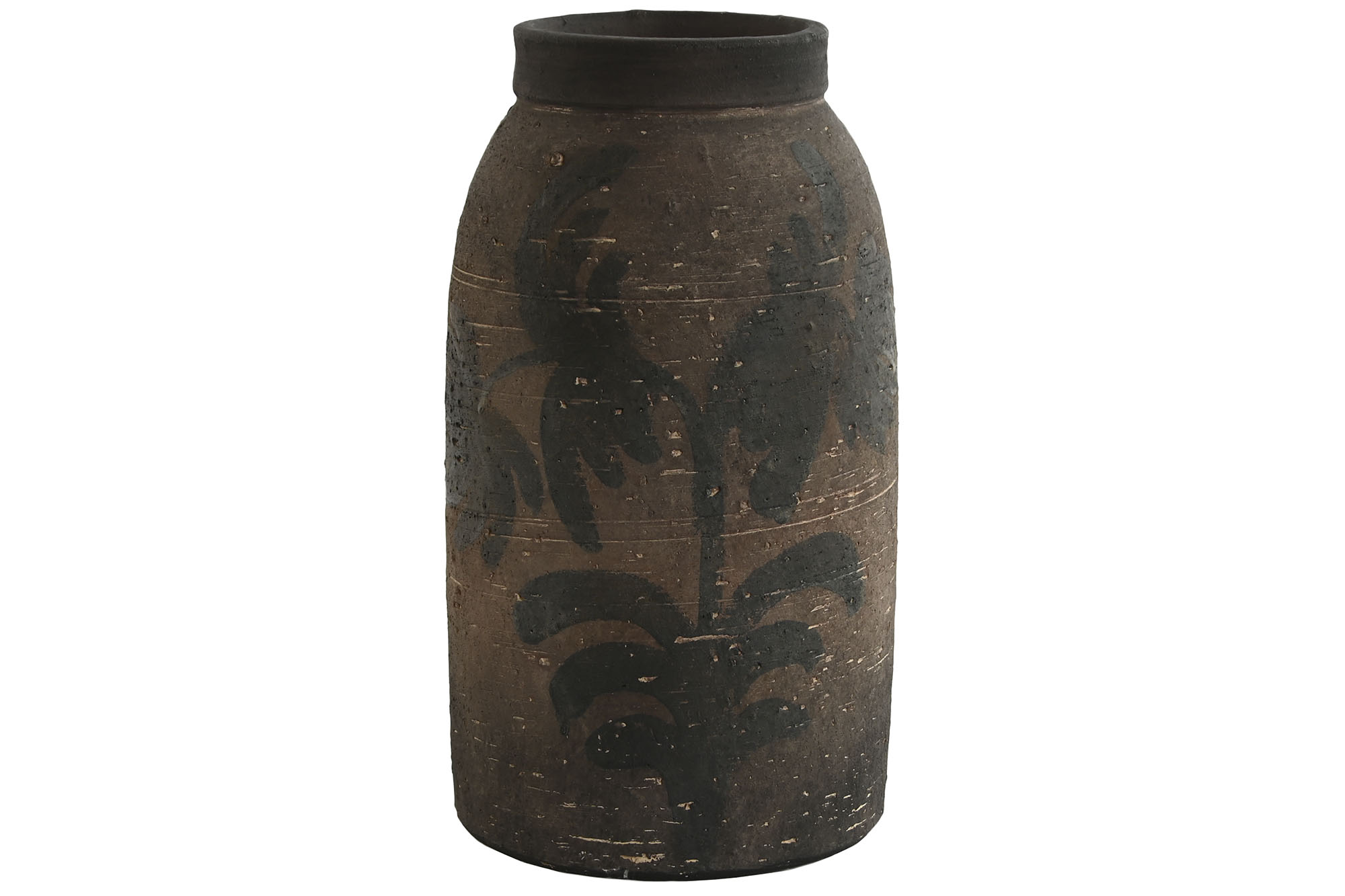 JARRON TERRACOTA 19,5X19,5X35,5 ENVEJECIDO MARRON