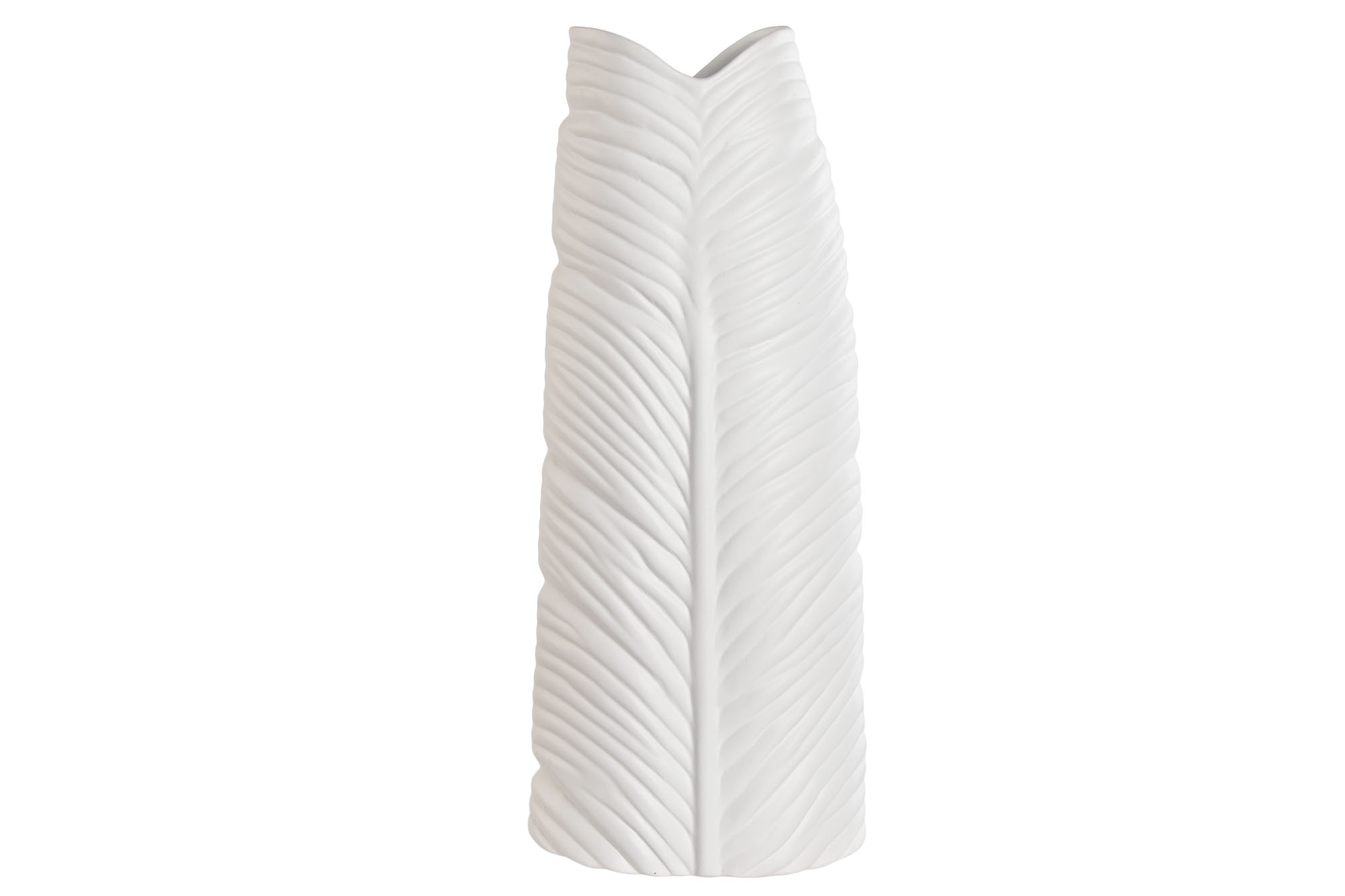 JARRON GRES 21X14X50 HOJA BLANCO