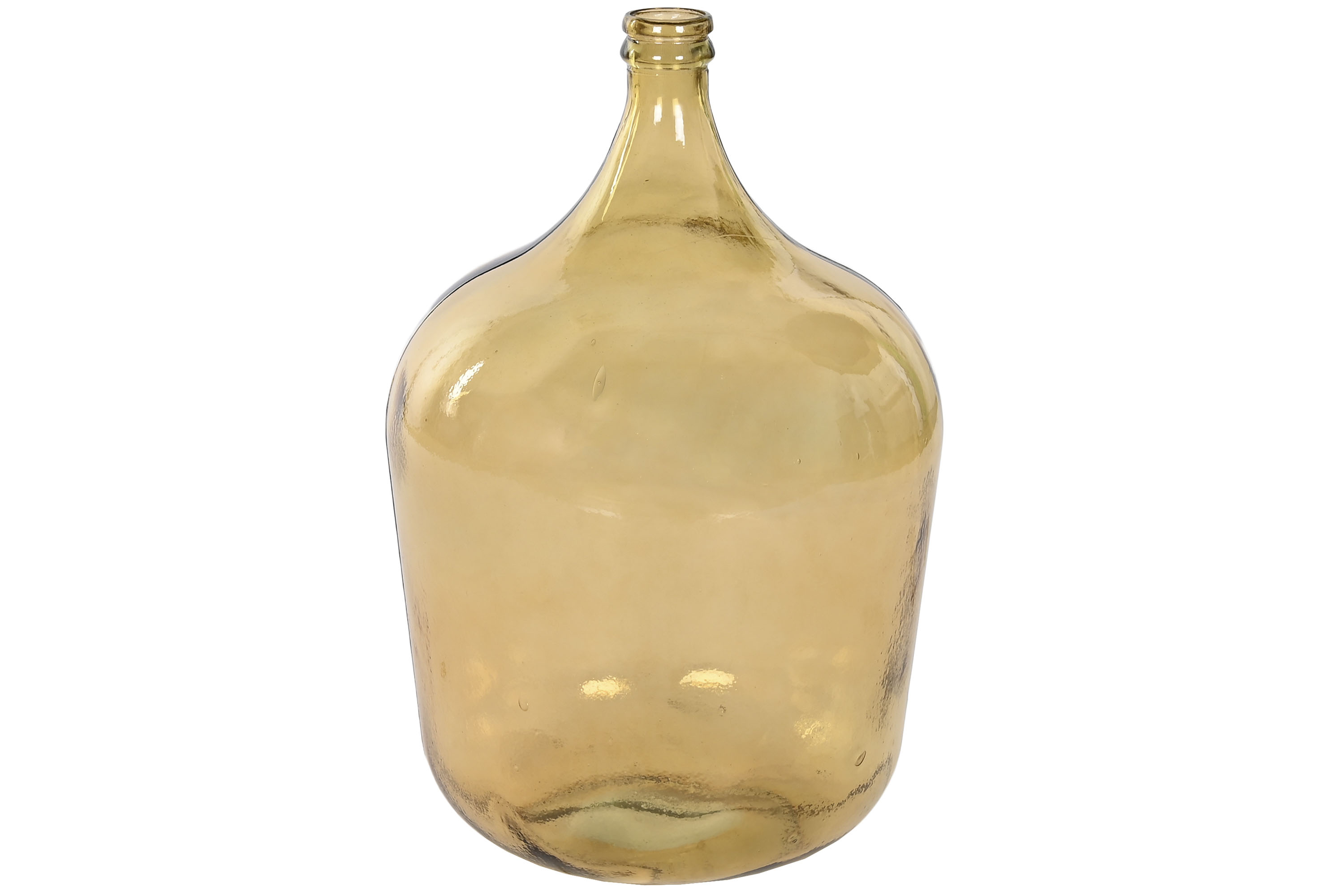 JARRON CRISTAL RECICLADO 36X36X56 34 L. AMARILLO