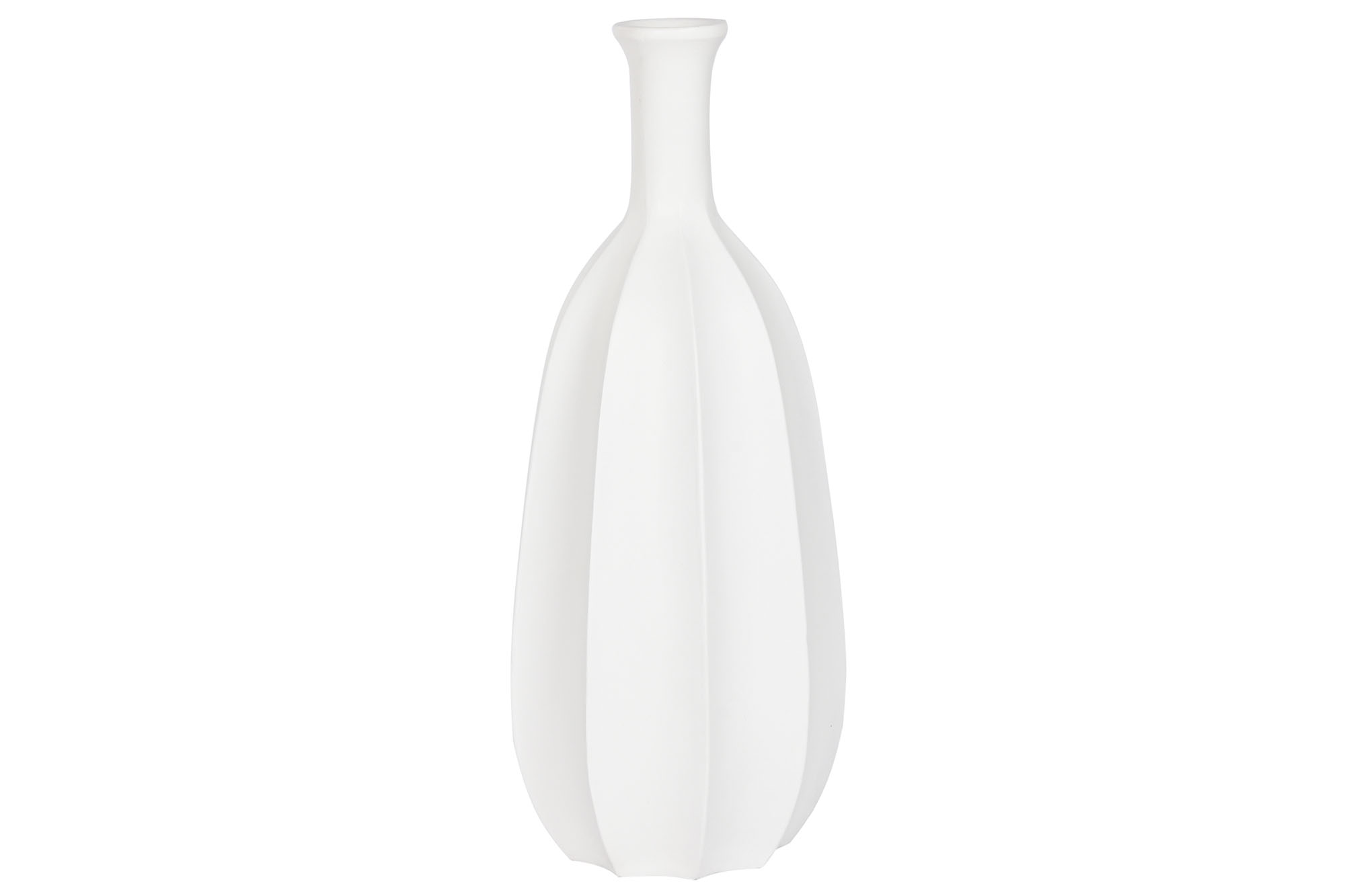 JARRON FIBRA VIDRIO 30X30X80 BLANCO