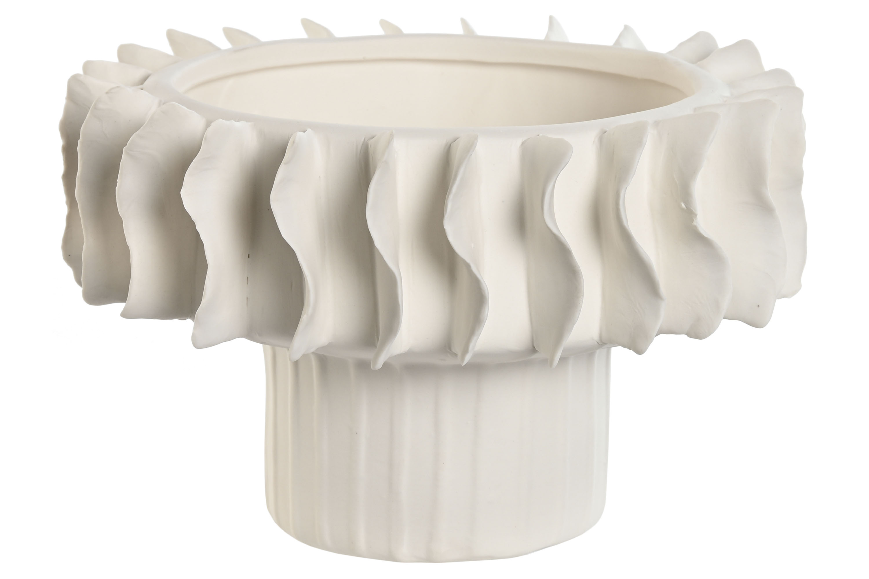 CENTRO MESA CERAMICA 22X22X14 ONDAS ARTESANAL