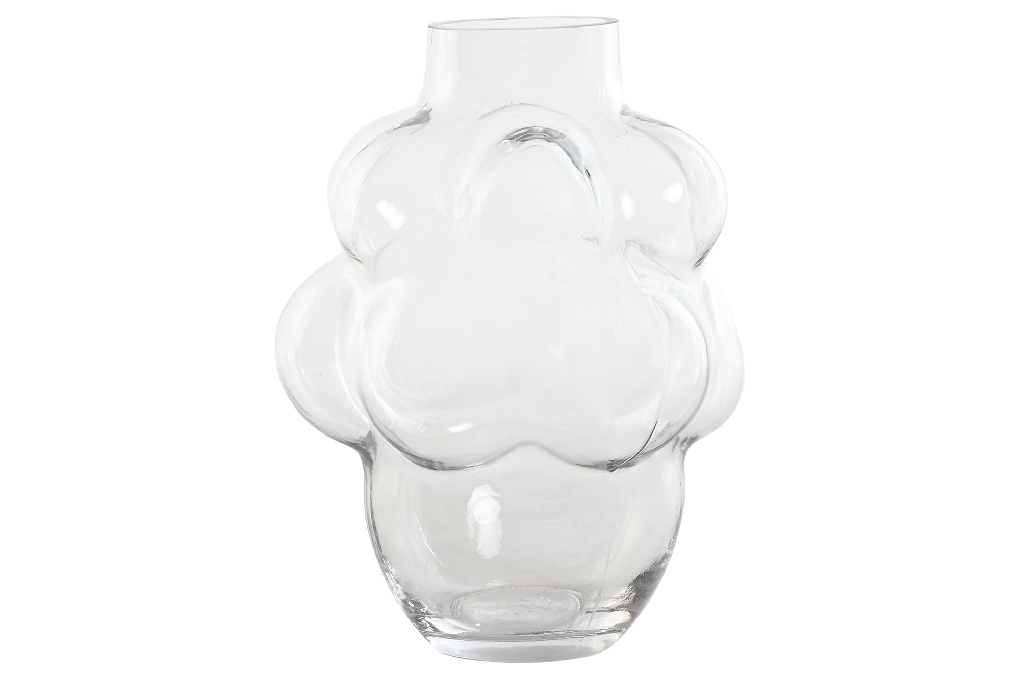 JARRON CRISTAL 19X17X24 BUBBLE TRANSPARENTE