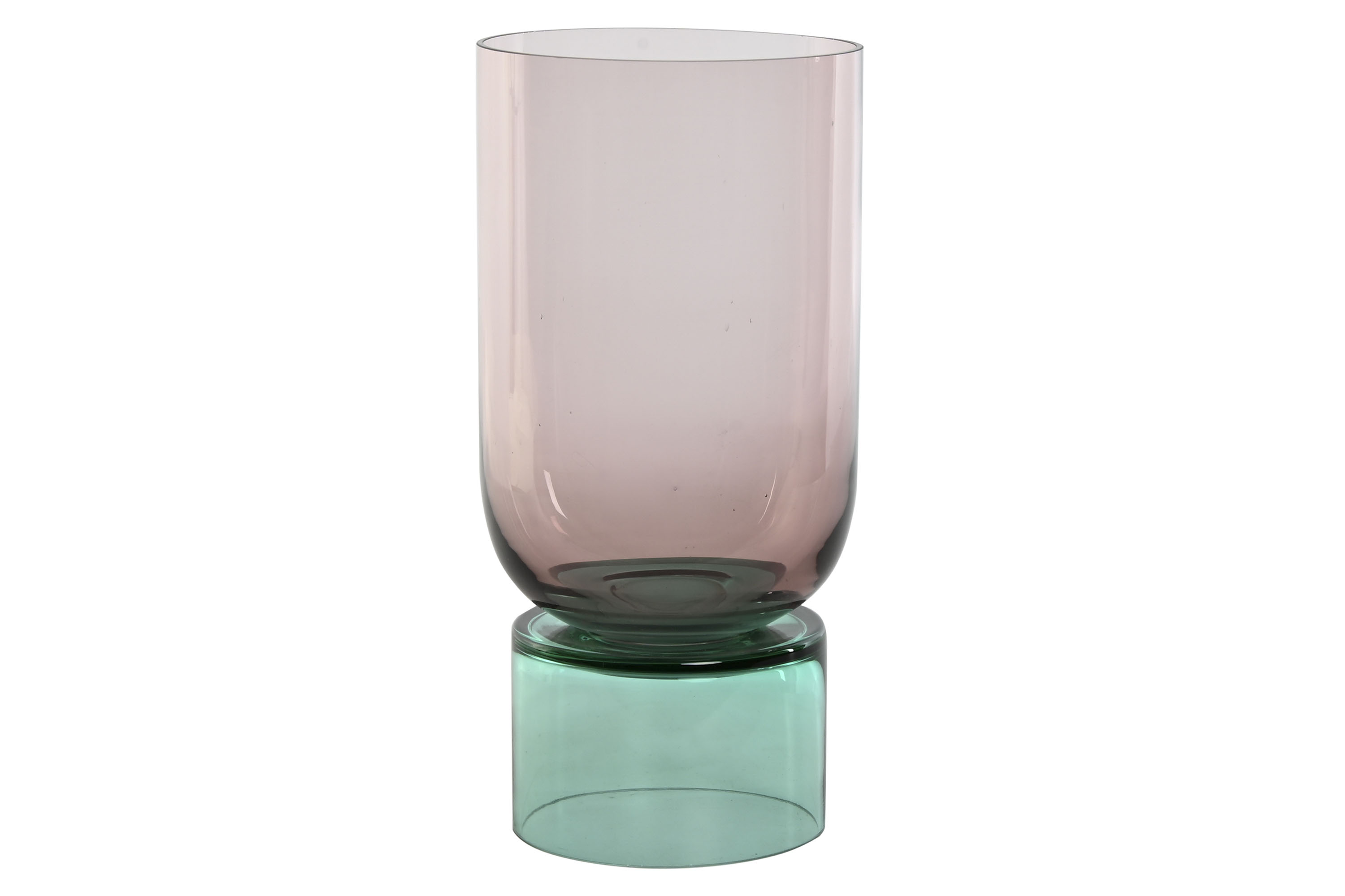 JARRON CRISTAL 15X15X32 BICOLOR