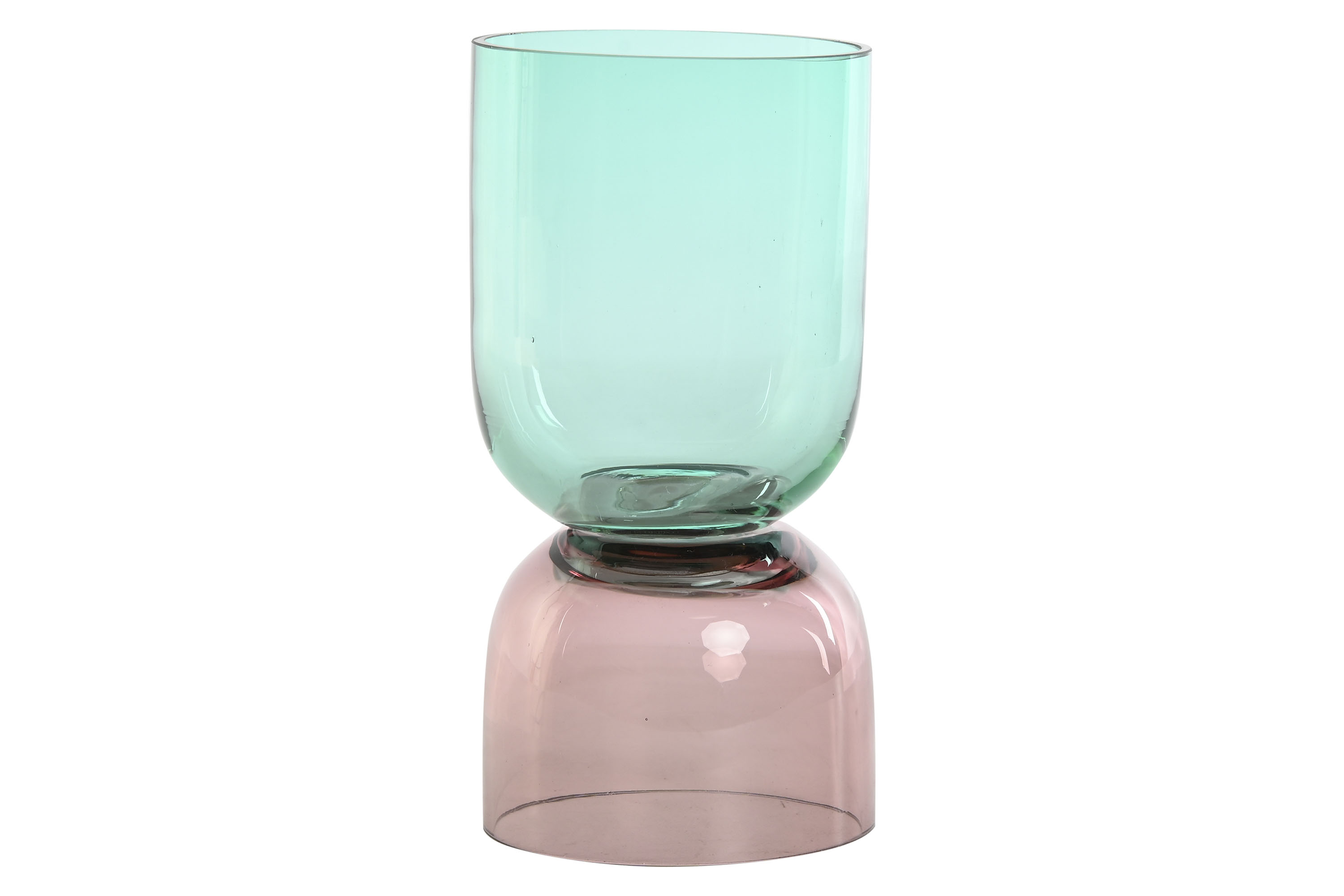JARRON CRISTAL 10X10X21 BICOLOR