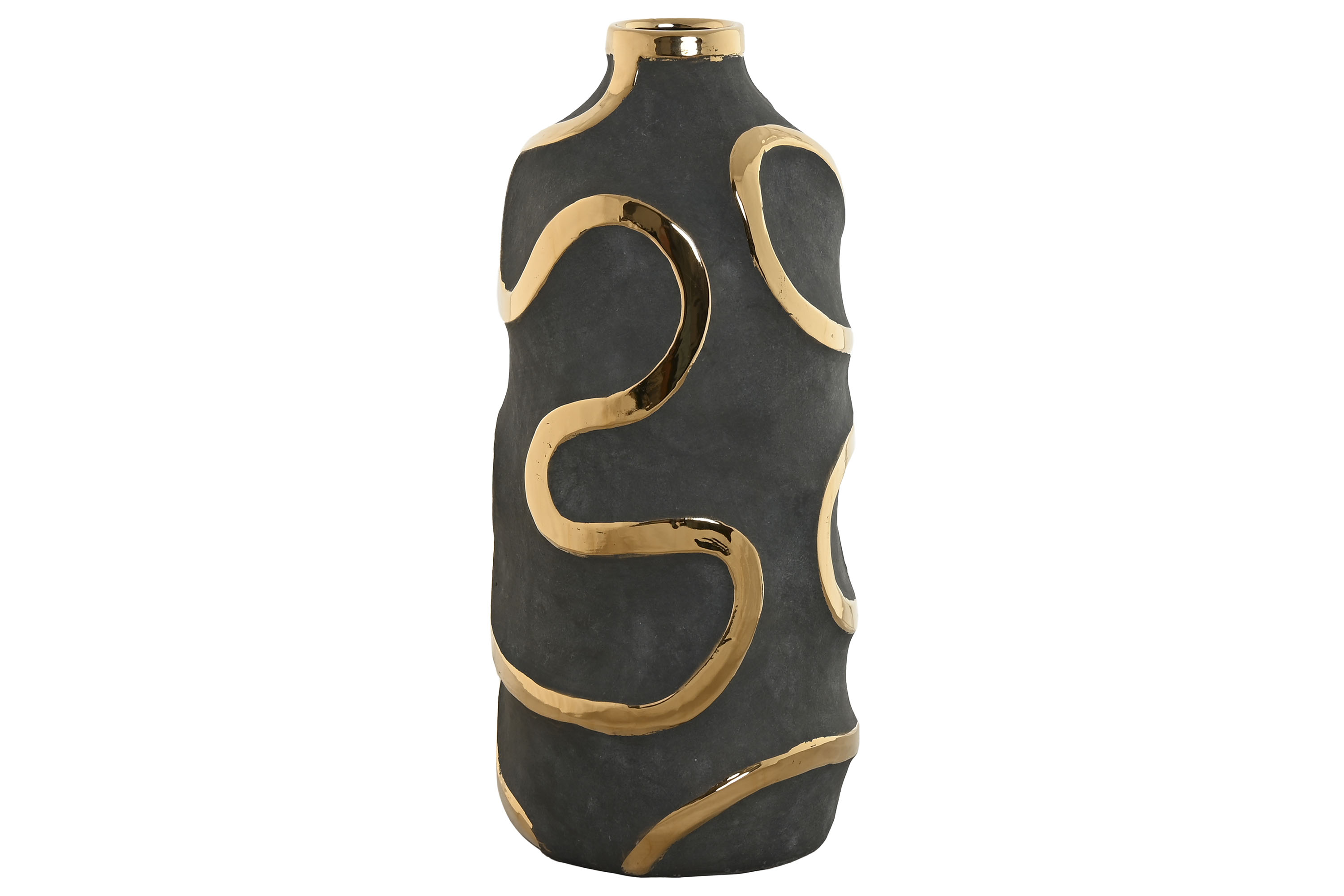 JARRON GRES 19X19X45 ABSTRACTO RUGOSO GRIS