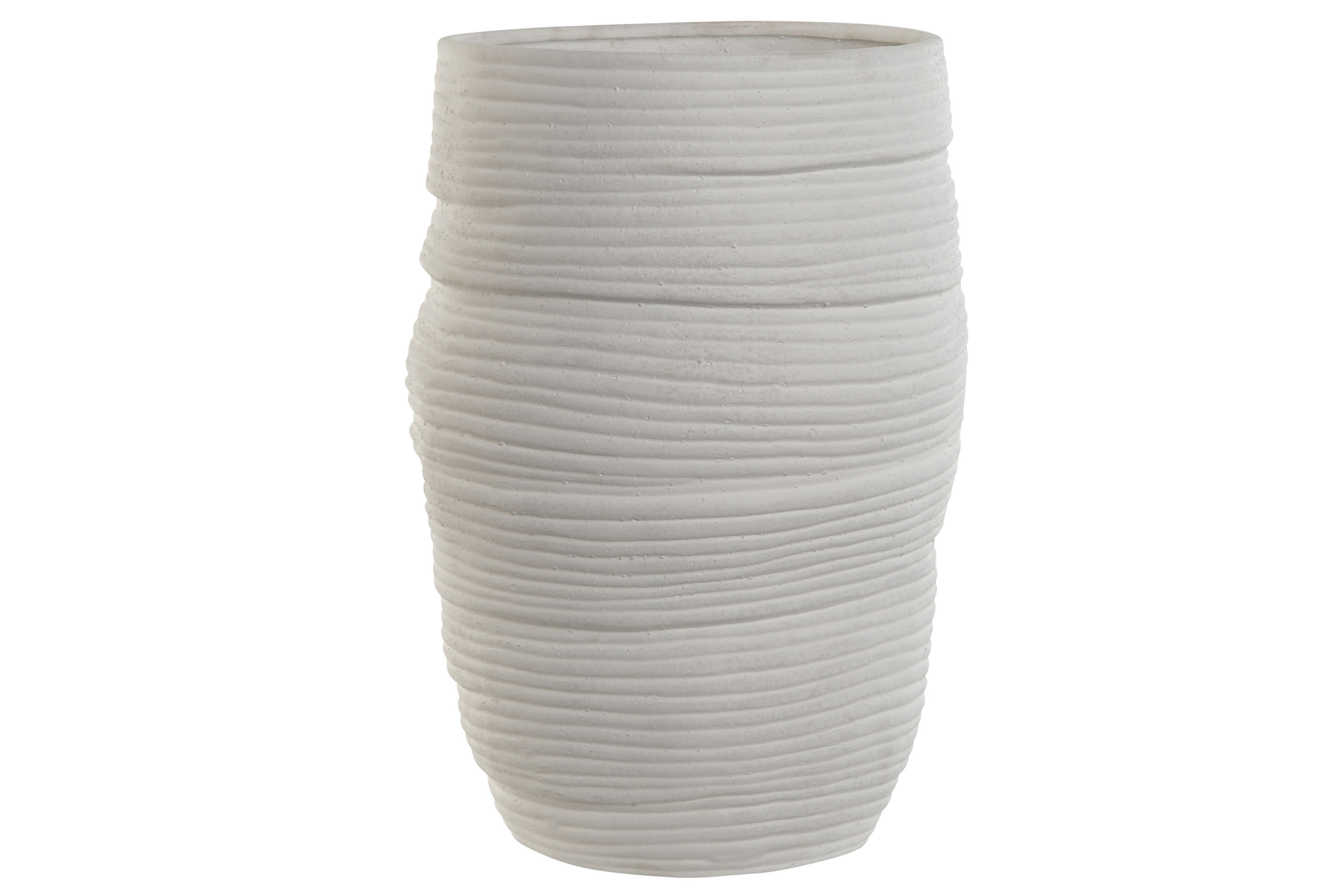 JARRON CERAMICA 27X27X37 BLANCO