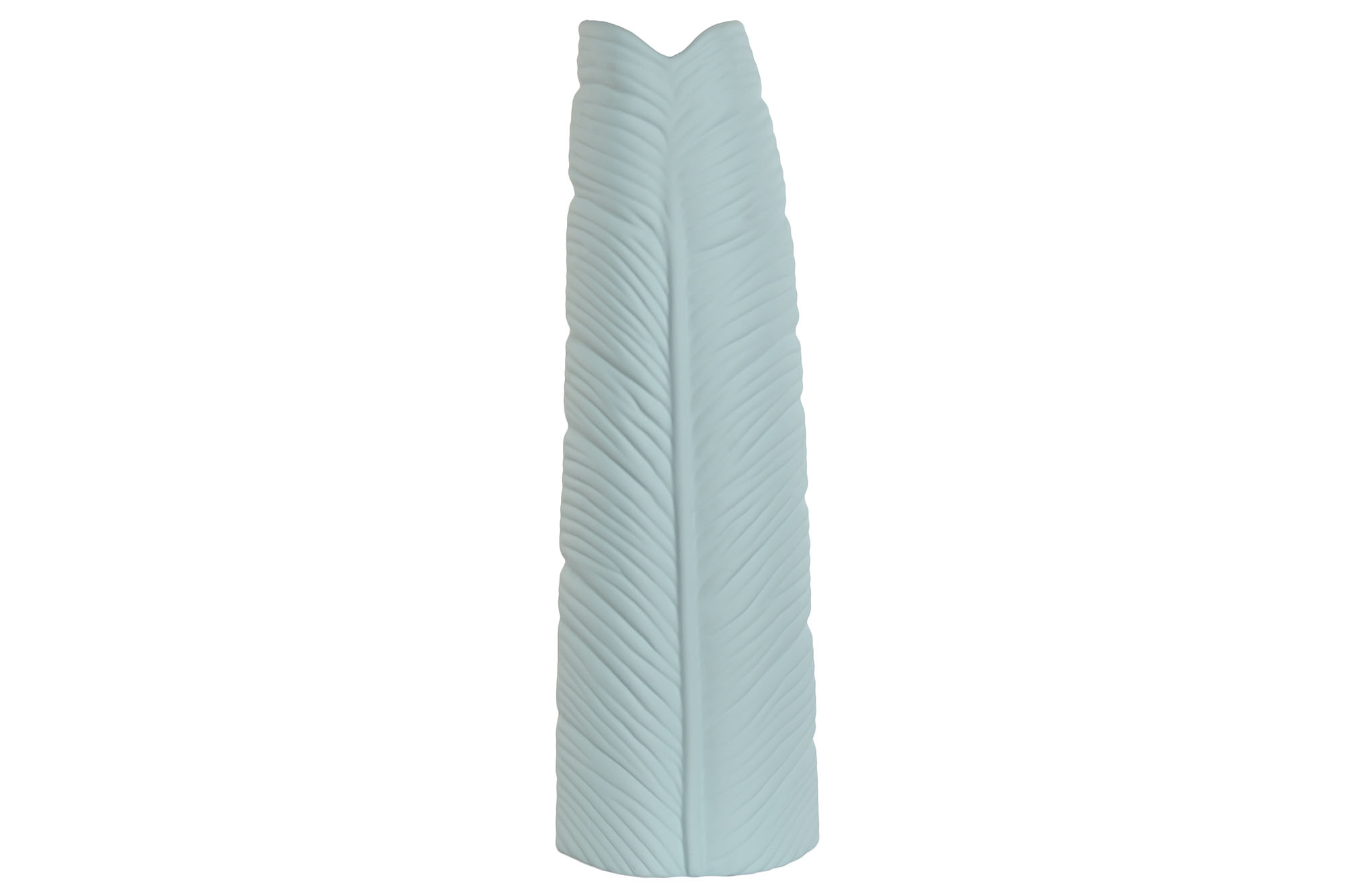 JARRON GRES 22X15X70 HOJA AZUL CELESTE