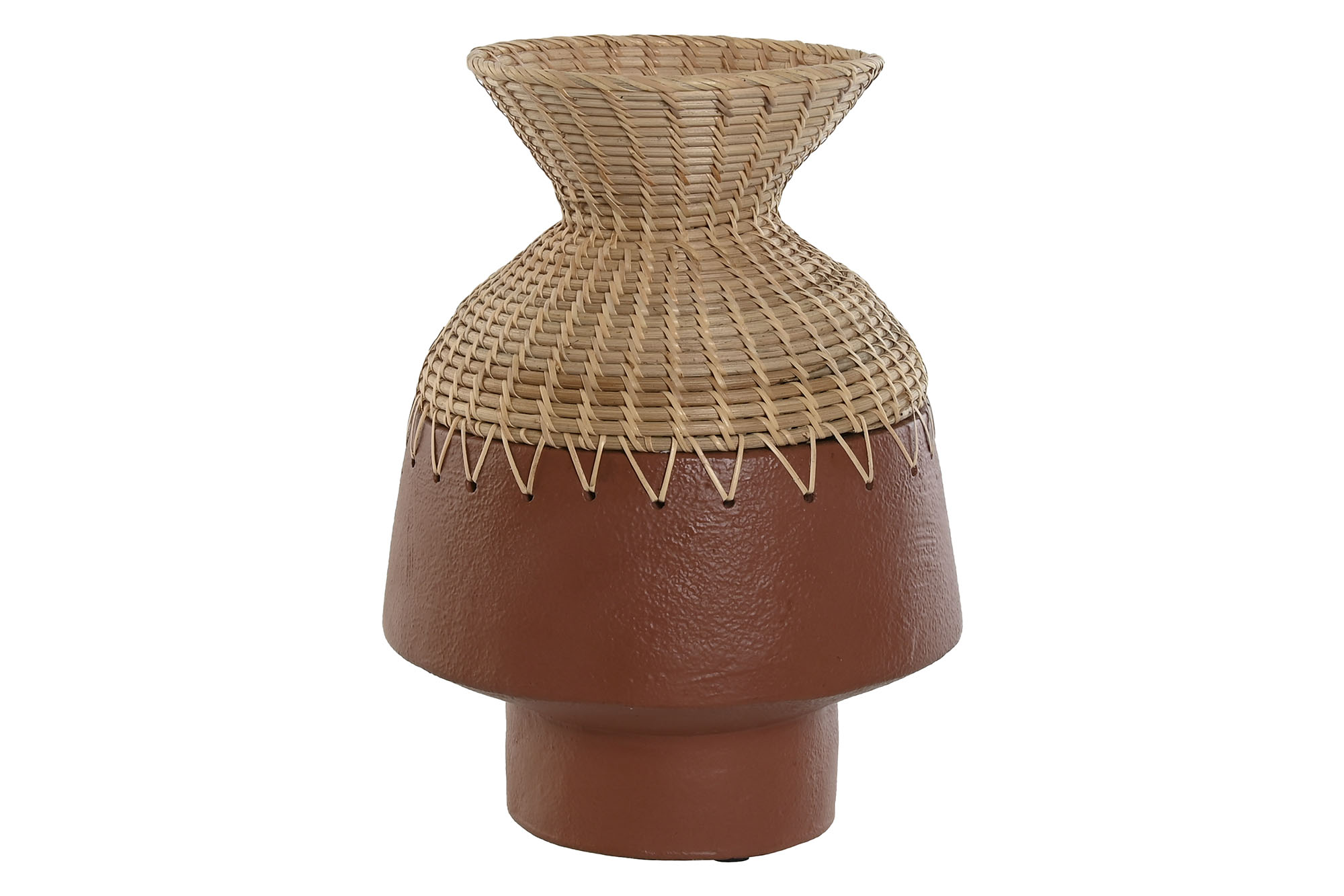 JARRON TERRACOTA RATAN 24X24X35 TERRACOTA