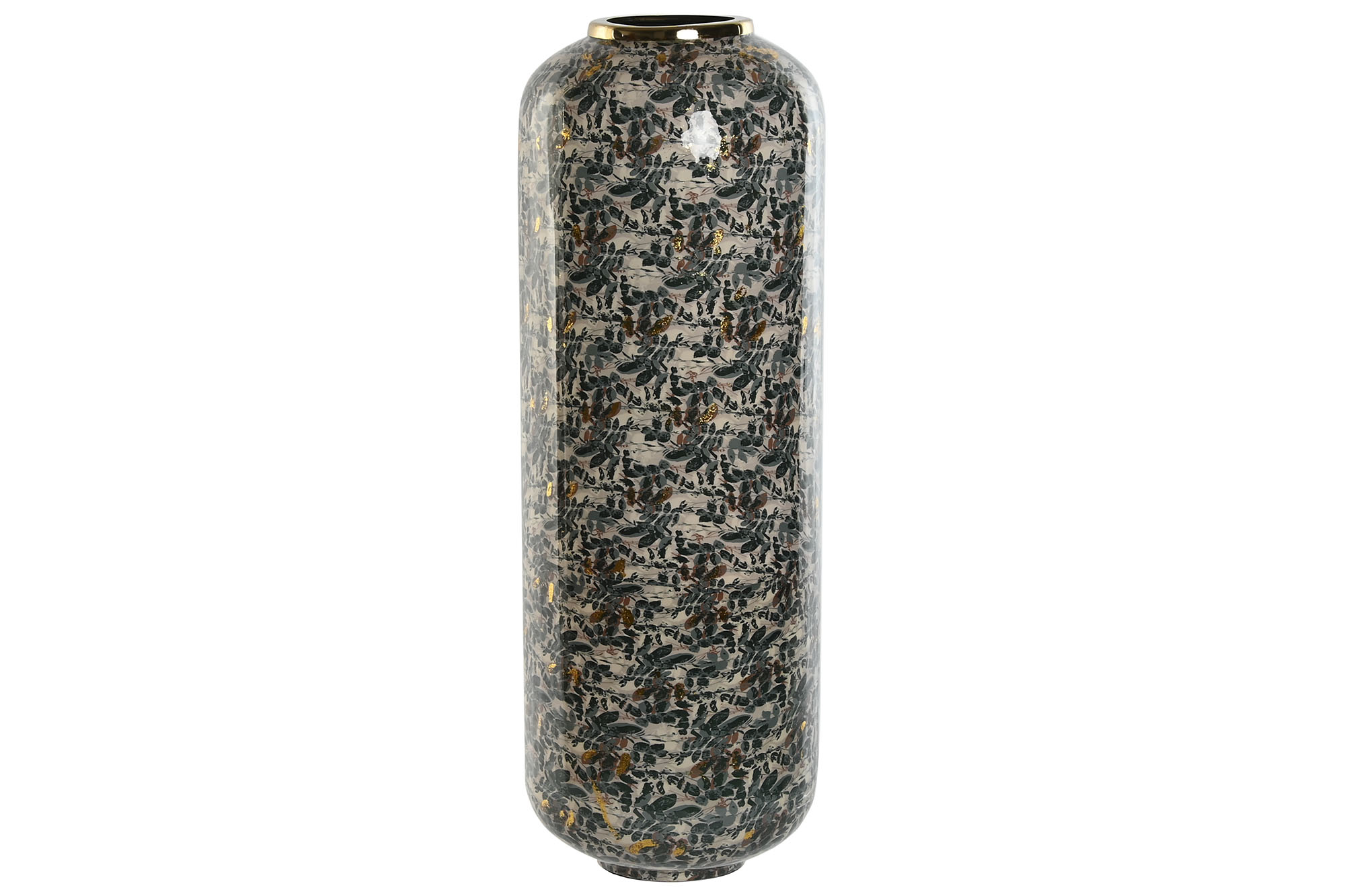 JARRON METAL 25X25X69 VERDE